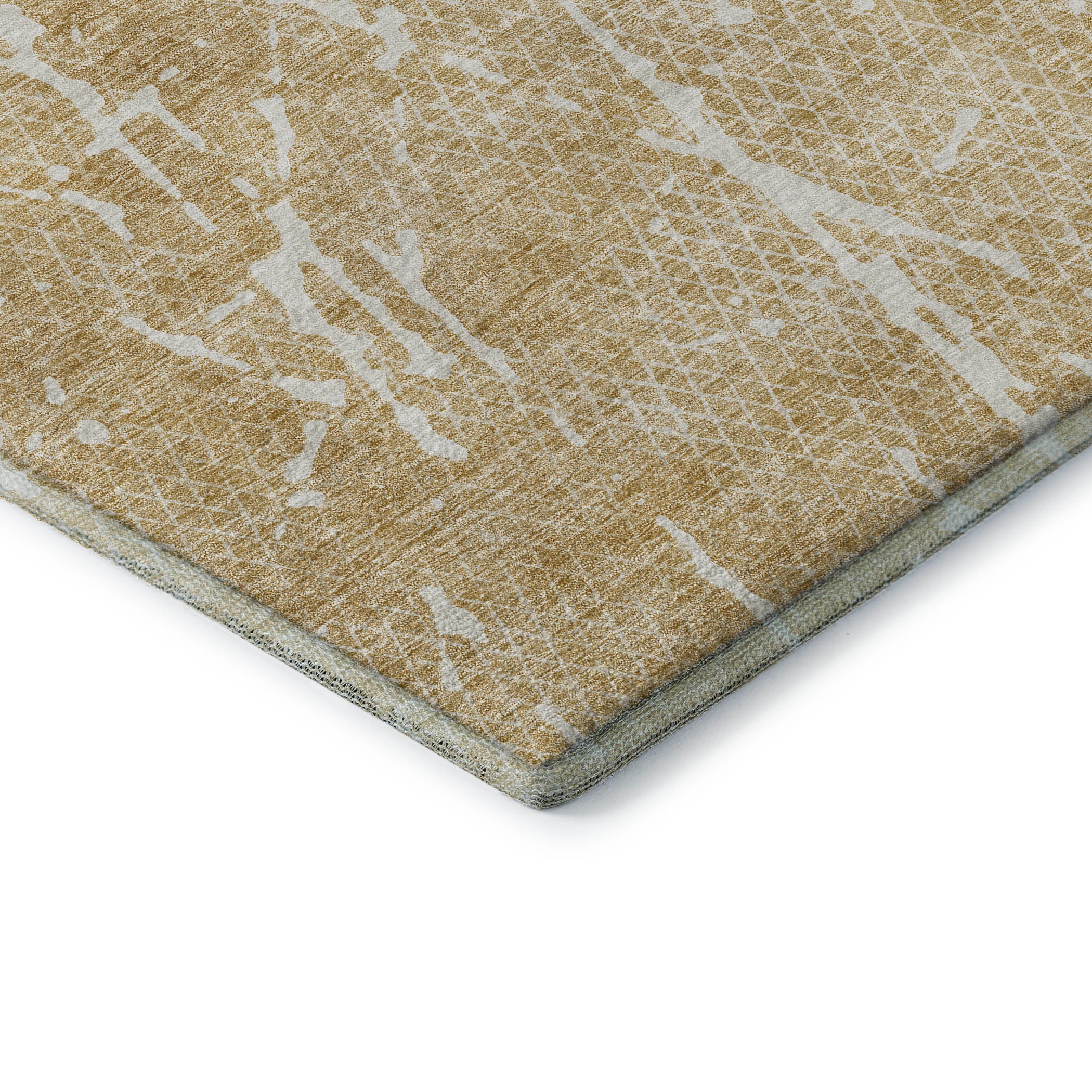 Luang Prabang Machine Washable Transitional Beige Brown Rug 1'8" x 2'6" #shape_Rectangle