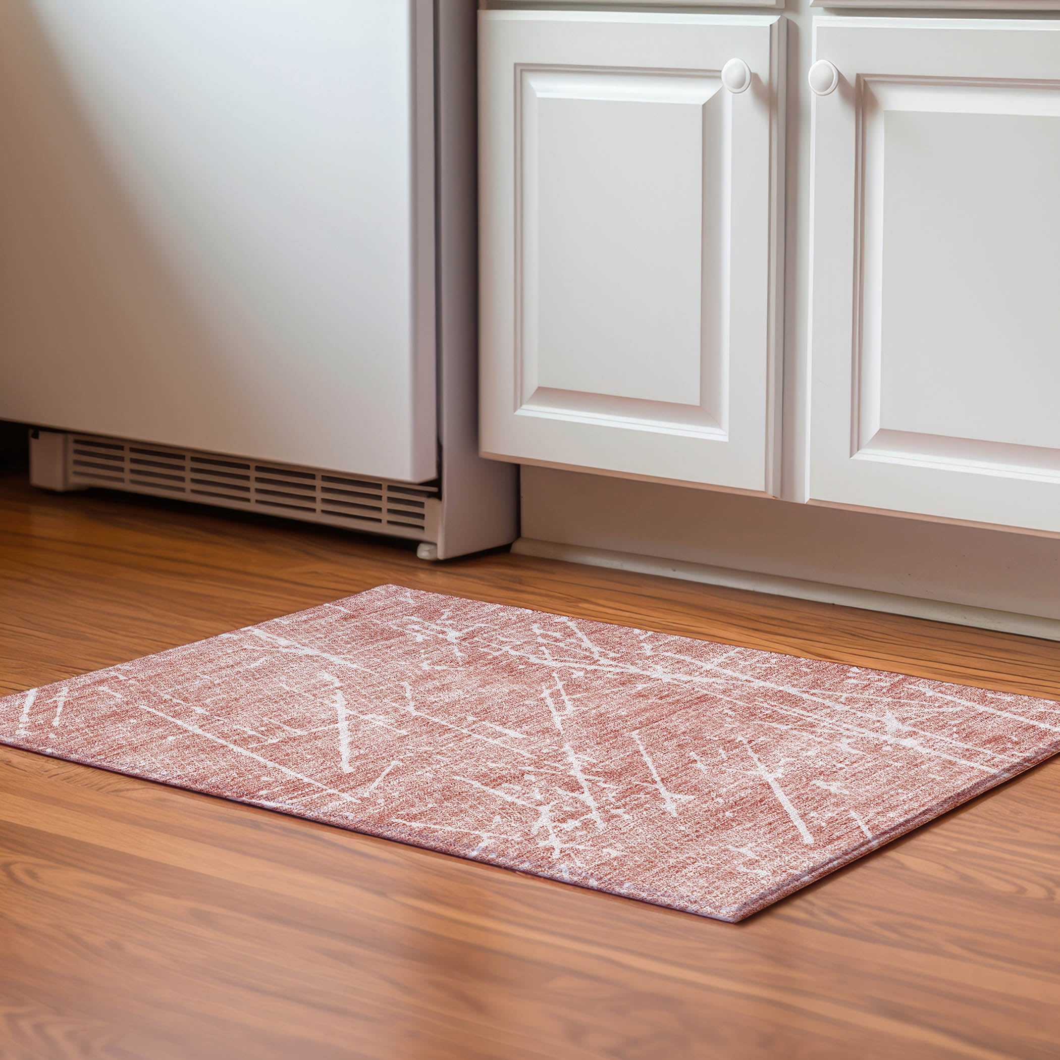 Luang Prabang Machine Washable Transitional Blush Pink Rug 1'8" x 2'6" #shape_Rectangle