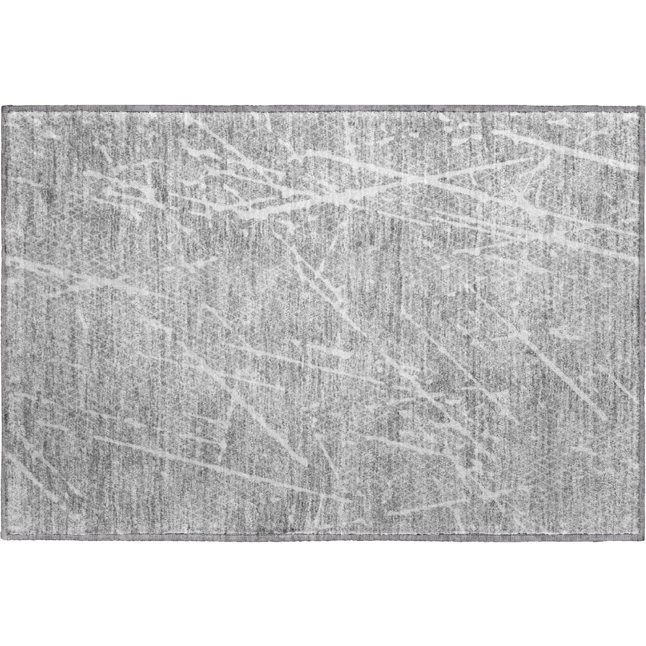 Luang Prabang Machine Washable Transitional Gray Rug 1'8" x 2'6" #shape_Rectangle