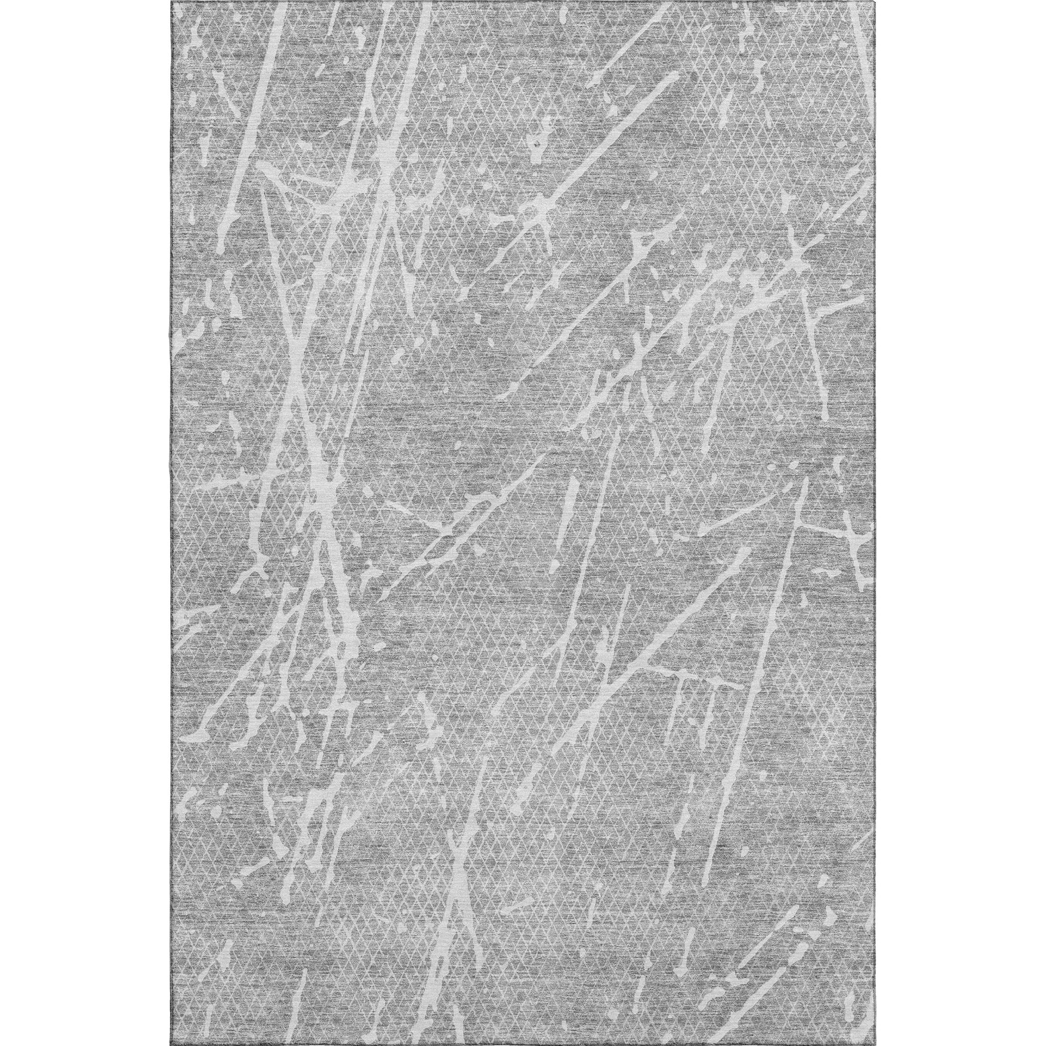 Luang Prabang Machine Washable Transitional Gray Rug 2'6" x 3'10" #shape_Rectangle