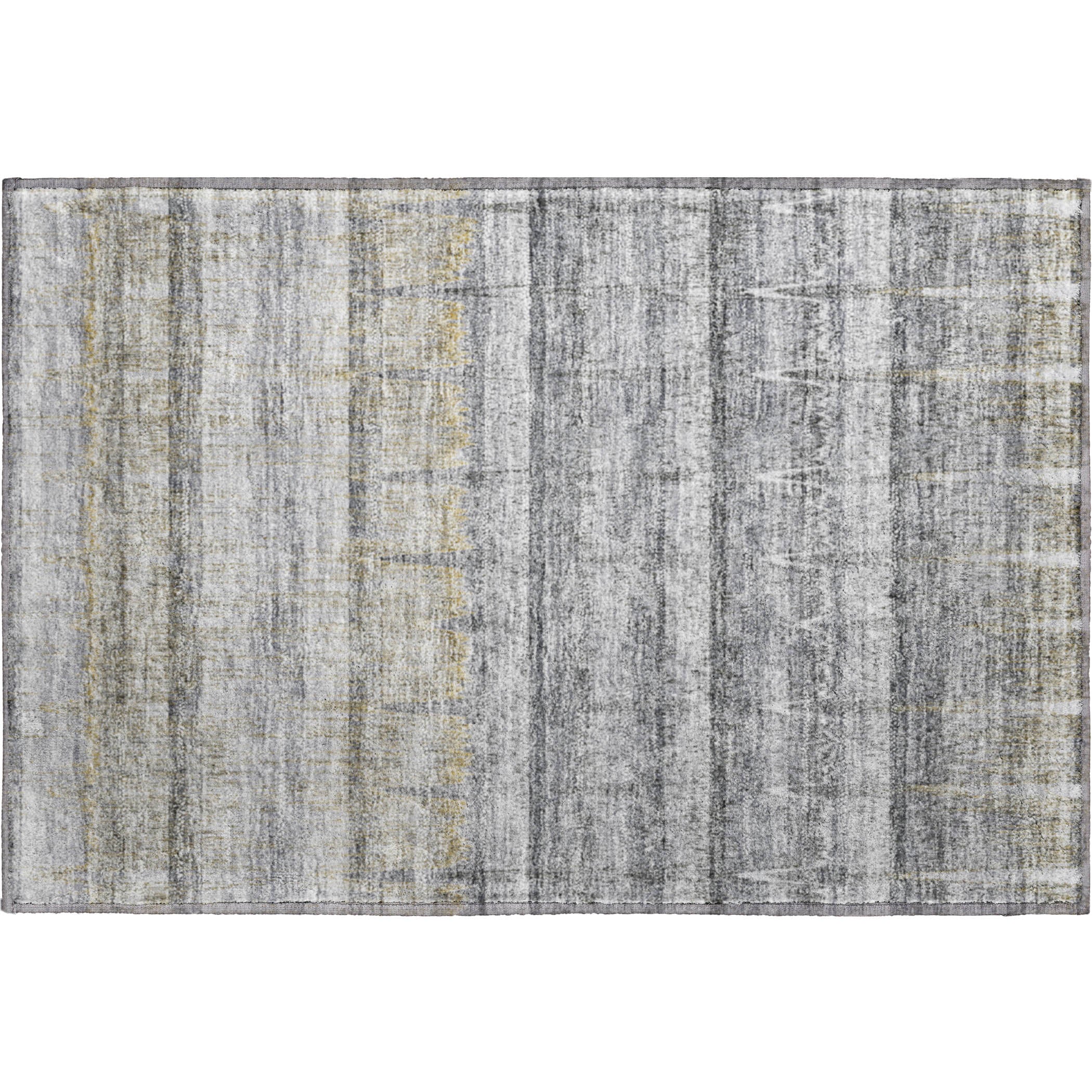 Kotor Machine Washable Transitional Gray Rug 1'8" x 2'6" #shape_Rectangle