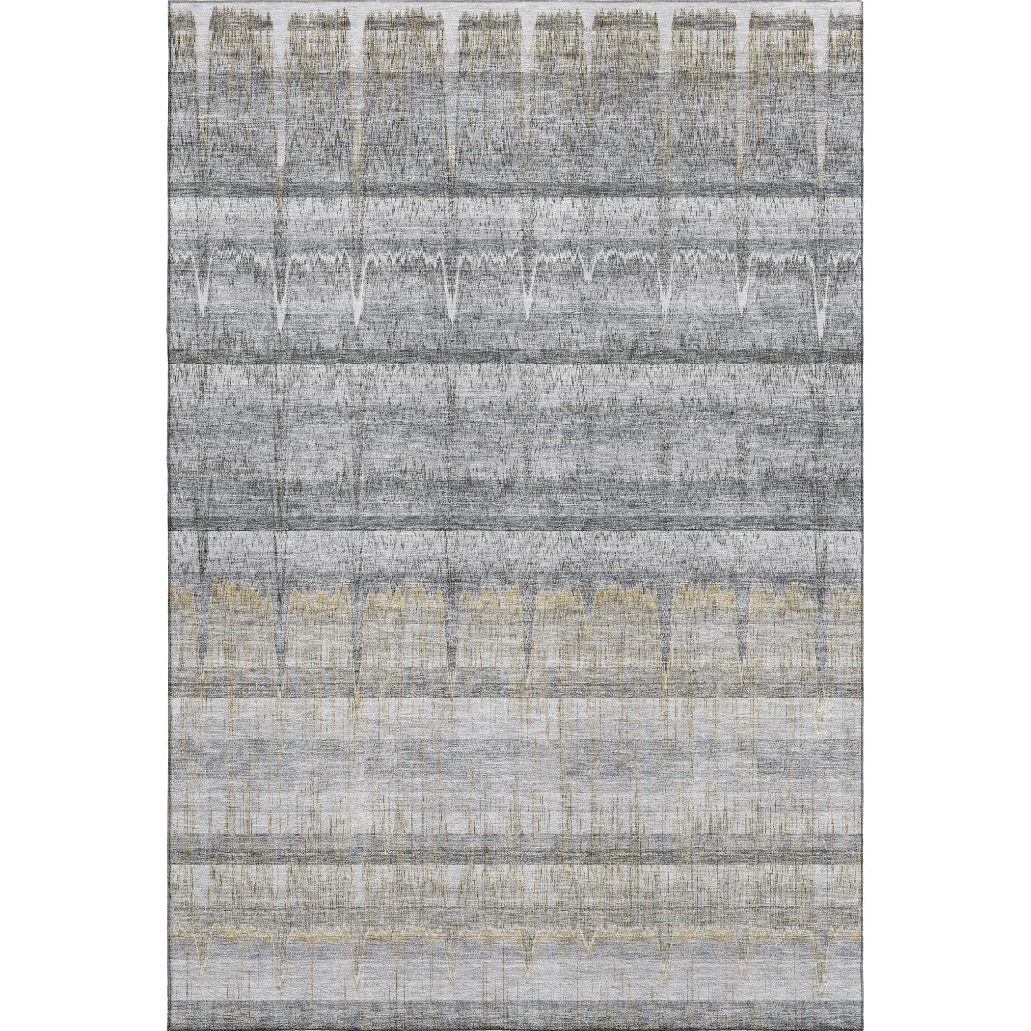 Kotor Machine Washable Transitional Gray Rug 2'6" x 3'10" #shape_Rectangle