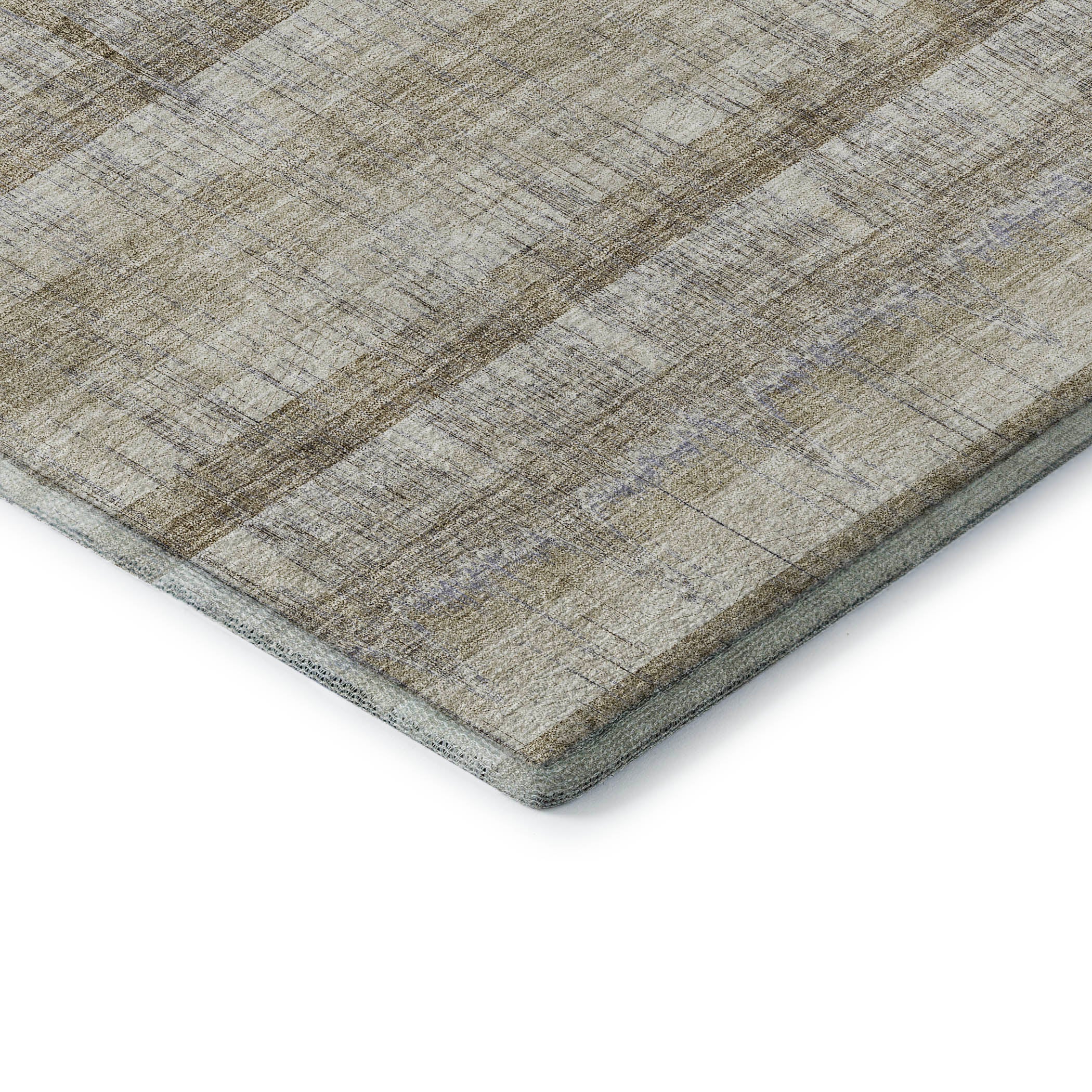 Kotor Machine Washable Transitional Taupe Brown Rug 1'8" x 2'6" #shape_Rectangle