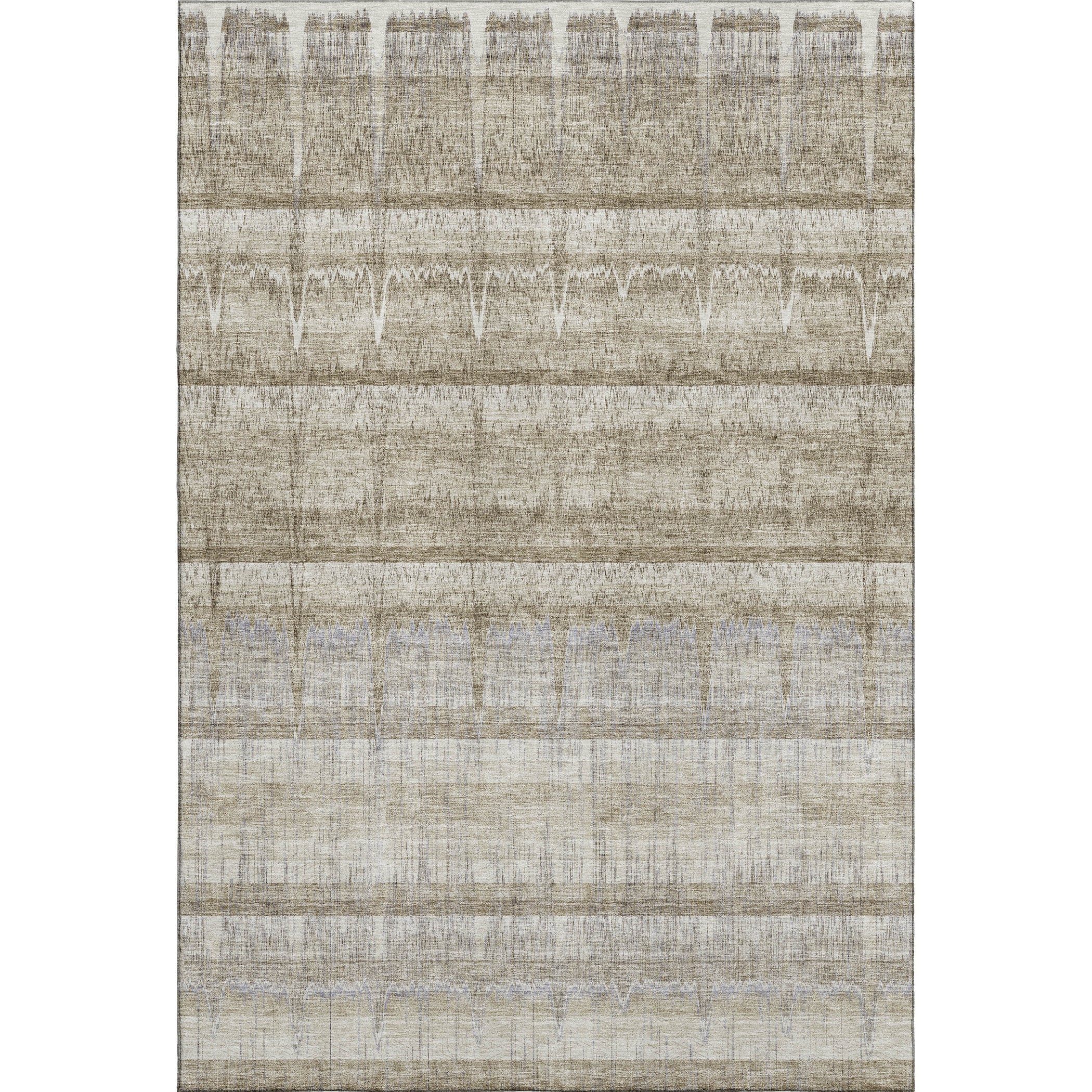 Kotor Machine Washable Transitional Taupe Brown Rug 2'6" x 3'10" #shape_Rectangle