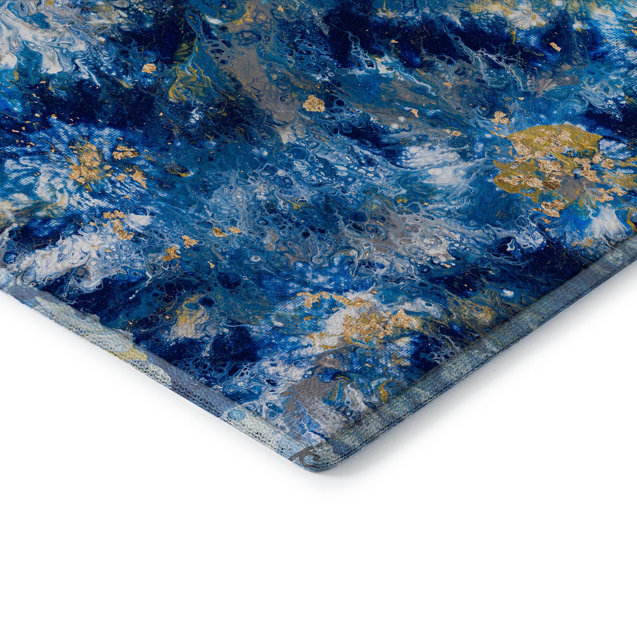 Seville Machine Washable Contemporary Blue Rug 1'8" x 2'6" #shape_Rectangle