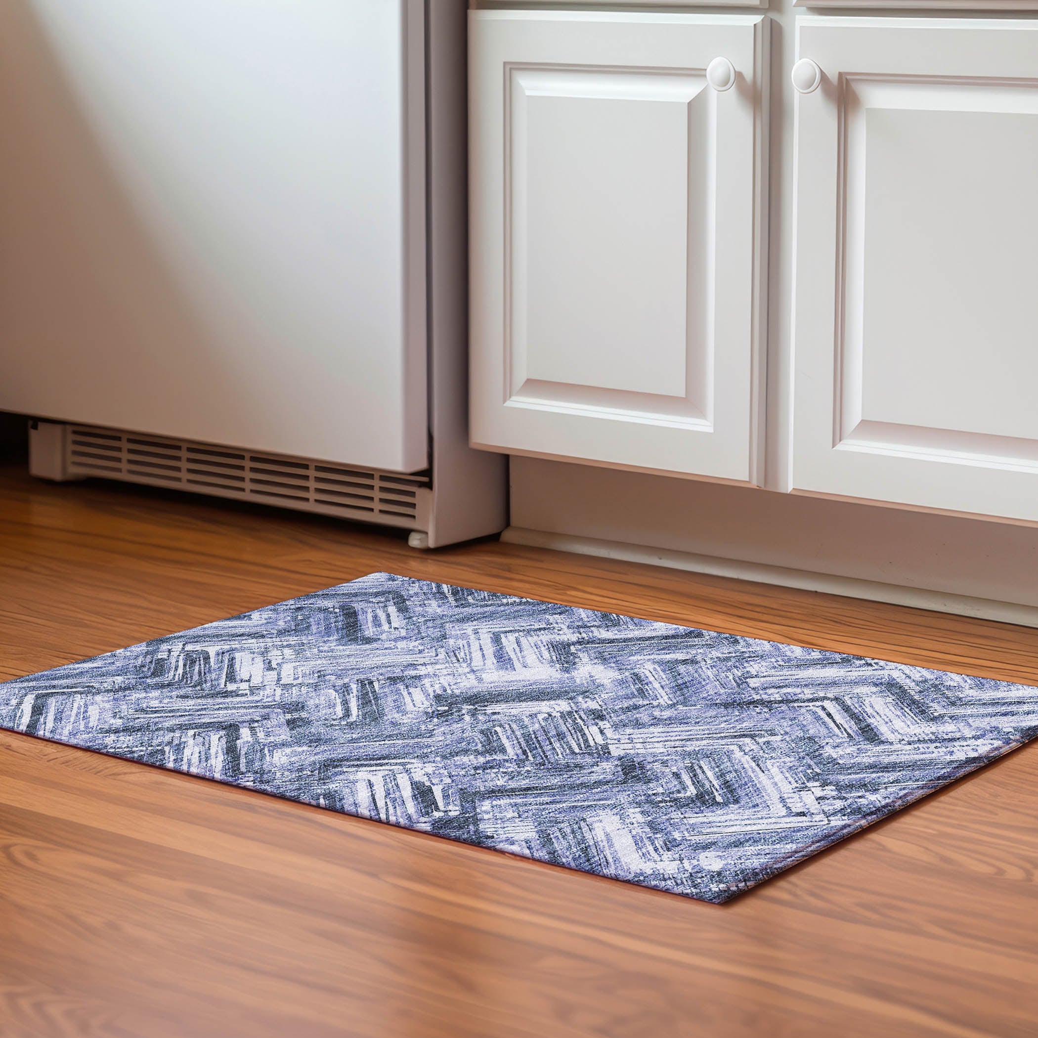 Istanbul Machine Washable Transitional Blue Rug 1'8" x 2'6" #shape_Rectangle