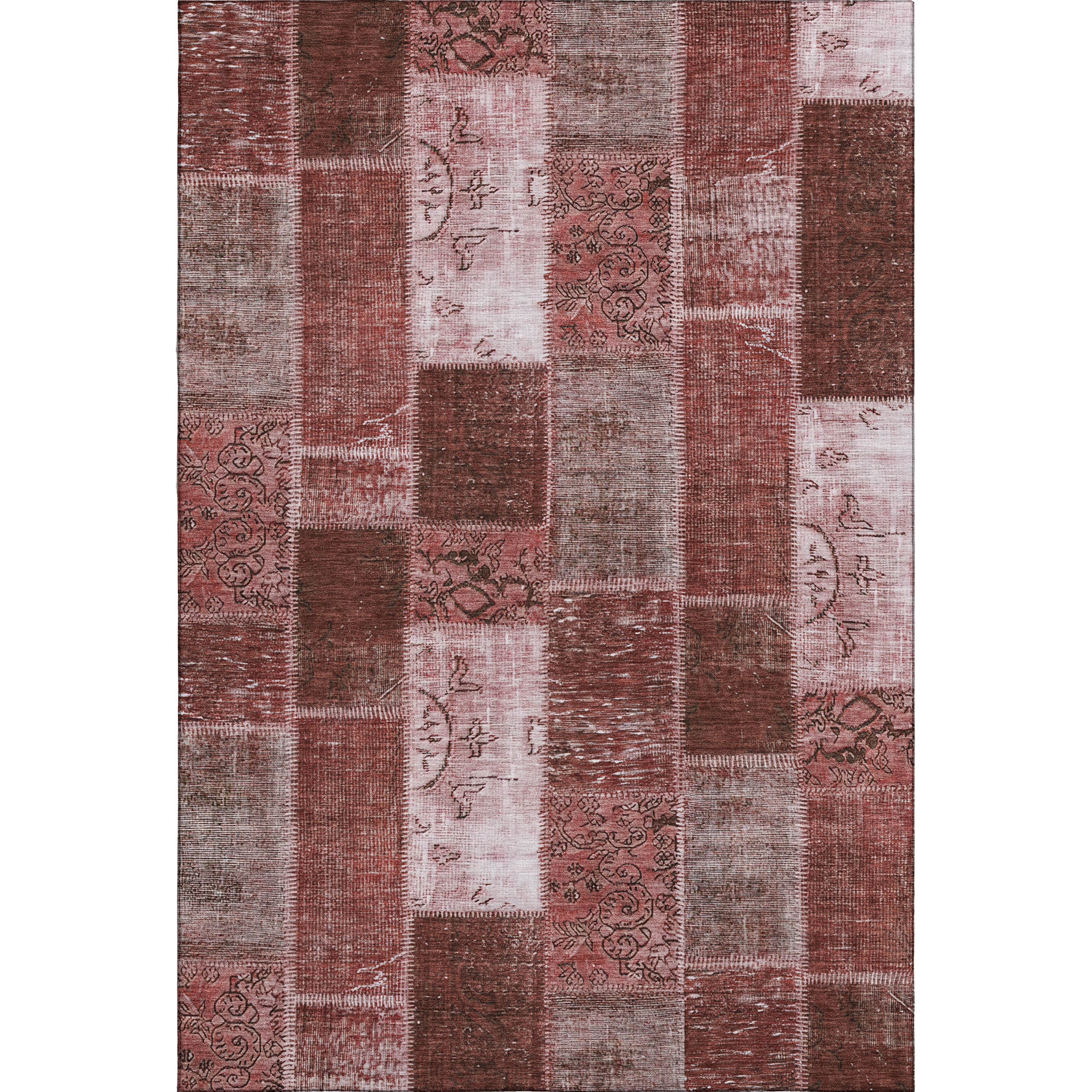 Lima Machine Washable Traditional Burgundy Red Rug 2'6" x 3'10" #shape_Rectangle