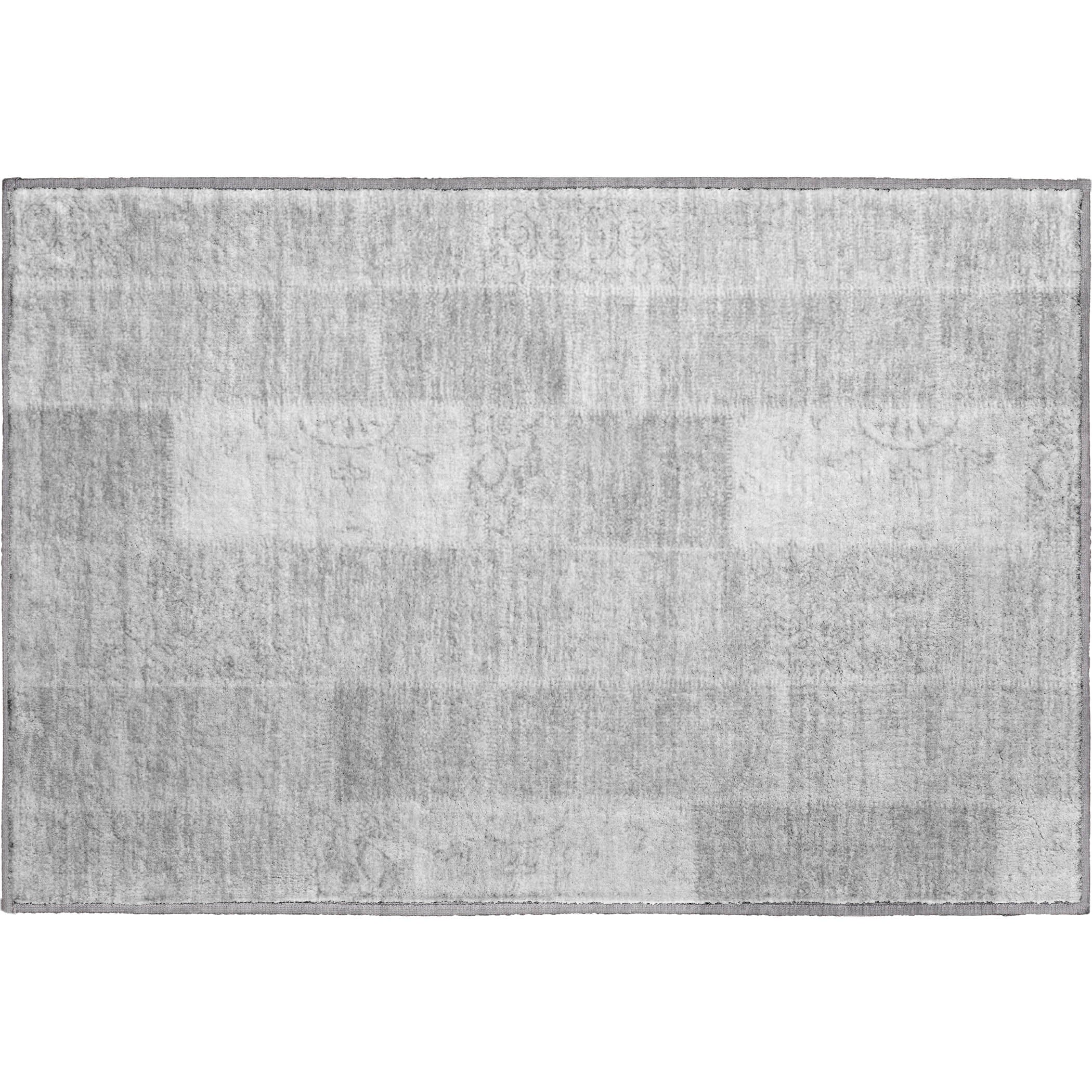 Lima Machine Washable Traditional Silver Gray Rug 1'8" x 2'6" #shape_Rectangle