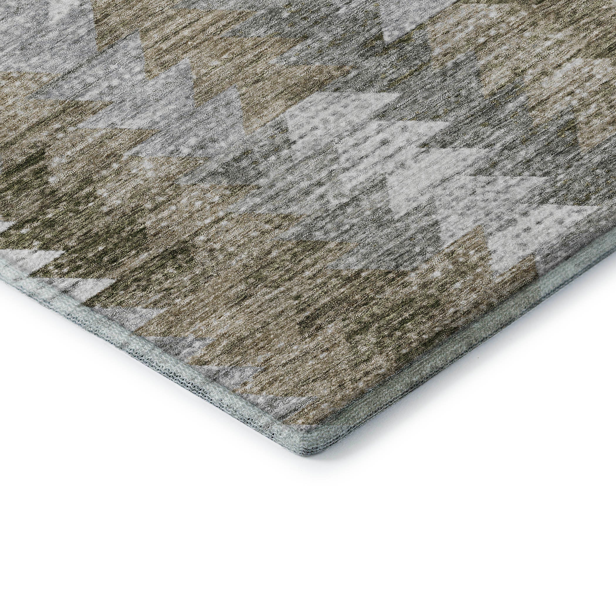Luang Prabang Machine Washable Transitional Brown Rug 1'8" x 2'6" #shape_Rectangle