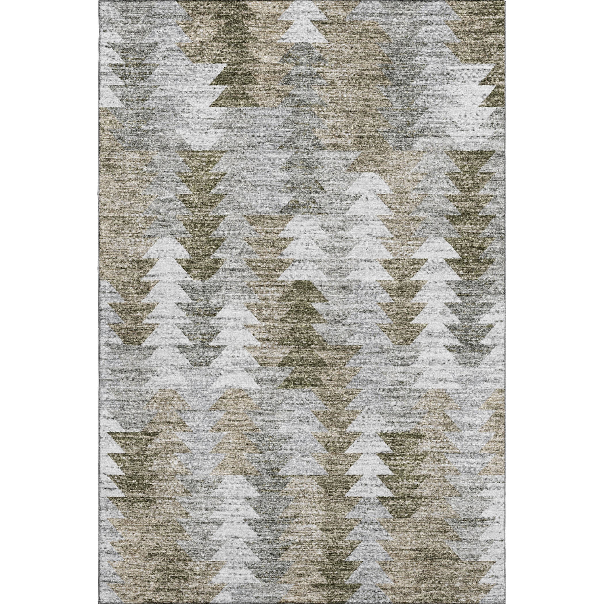 Luang Prabang Machine Washable Transitional Brown Rug 2'6" x 3'10" #shape_Rectangle
