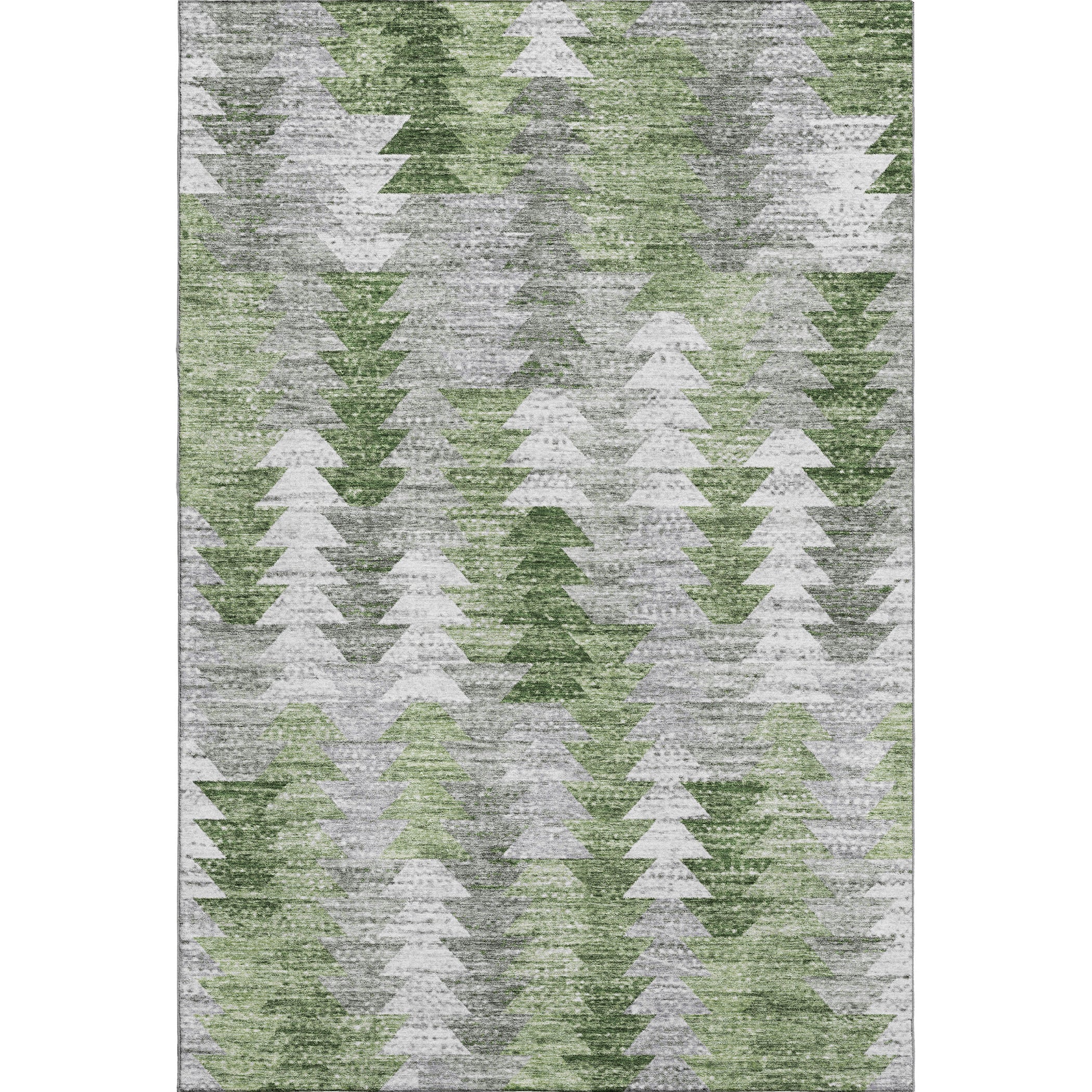 Luang Prabang Machine Washable Transitional Green Rug 2'6" x 3'10" #shape_Rectangle