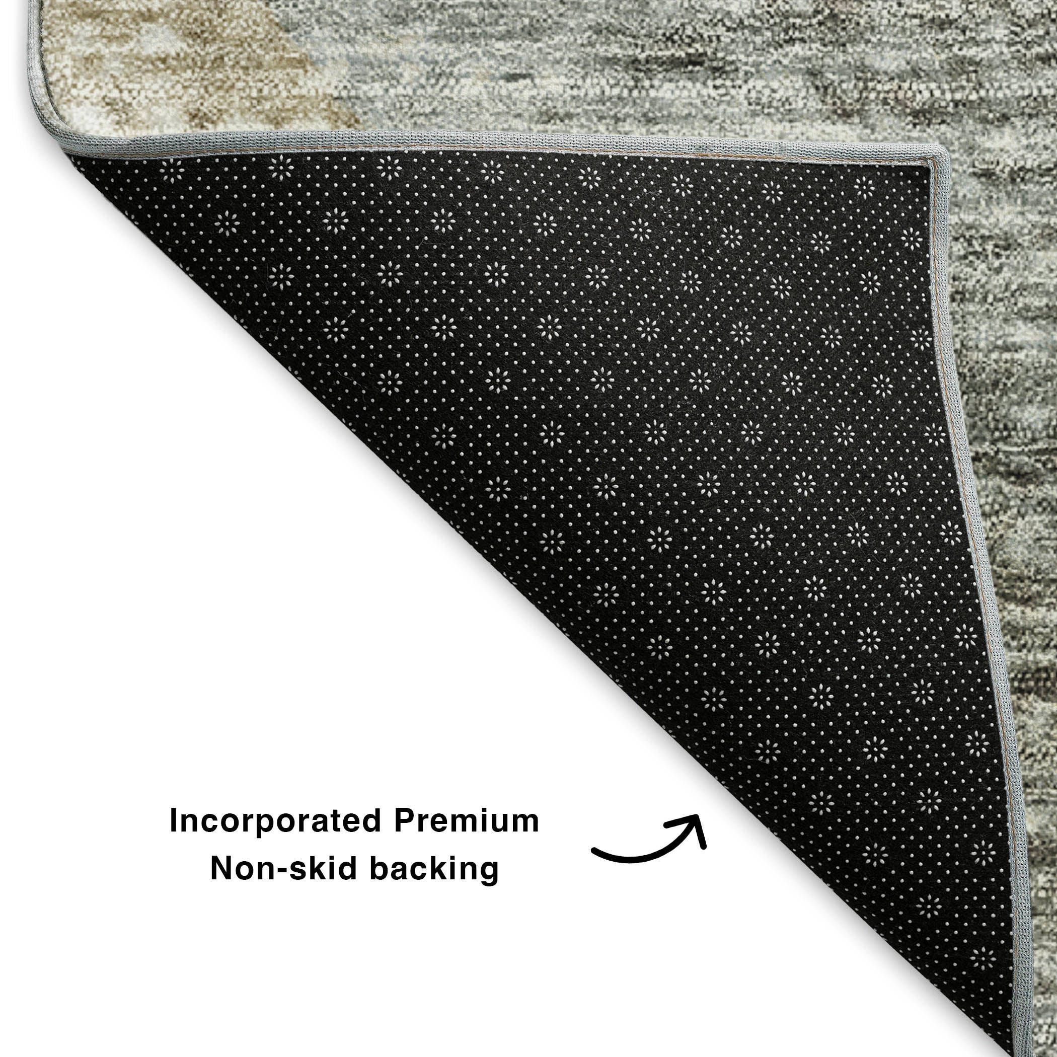 Luang Prabang Machine Washable Transitional Taupe Brown Rug 1'8" x 2'6" #shape_Rectangle
