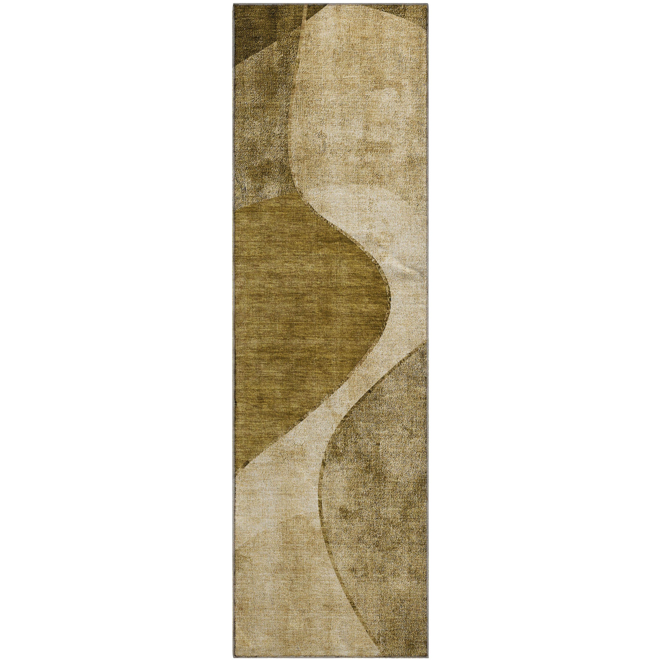 Valletta Machine Washable Transitional Brown Rug 2'3" x 7'6" #shape_Runner