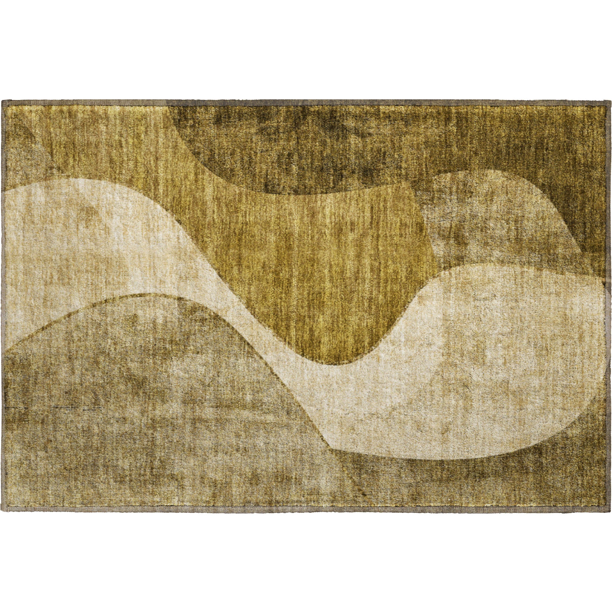 Valletta Machine Washable Transitional Brown Rug 1'8" x 2'6" #shape_Rectangle
