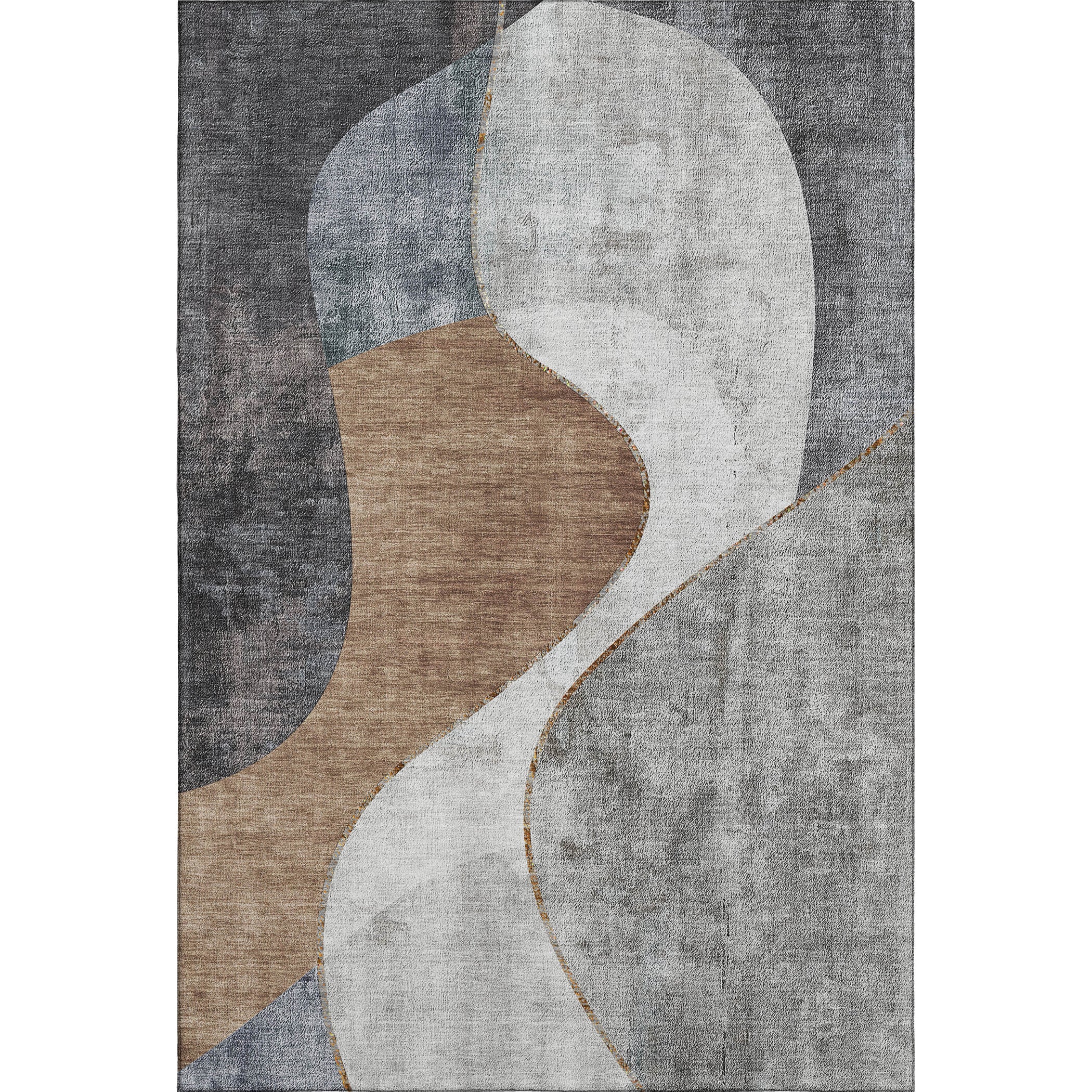 Valletta Machine Washable Transitional Gray Rug 2'6" x 3'10" #shape_Rectangle