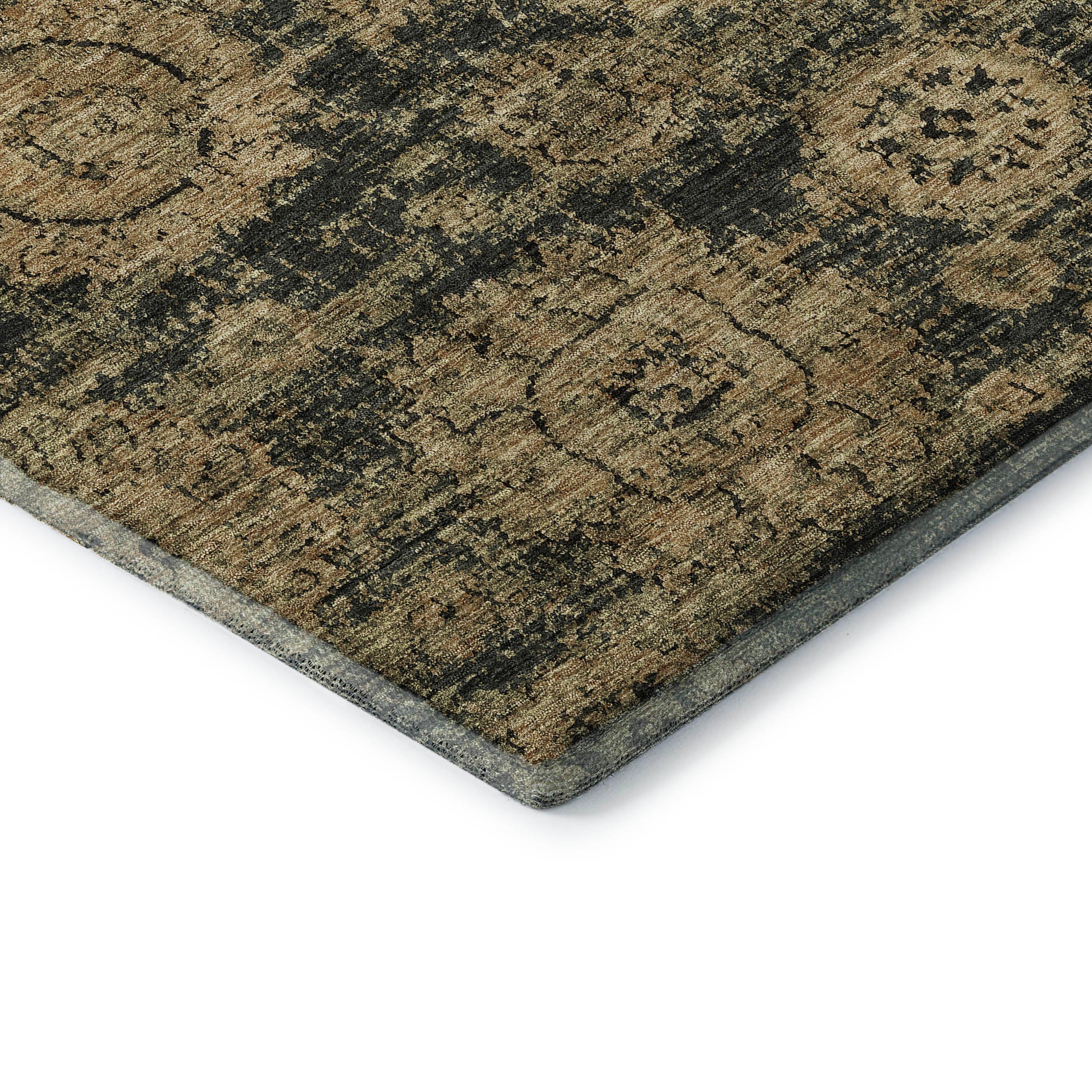 Rome Machine Washable Transitional Charcoal Gray Rug 1'8" x 2'6" #shape_Rectangle