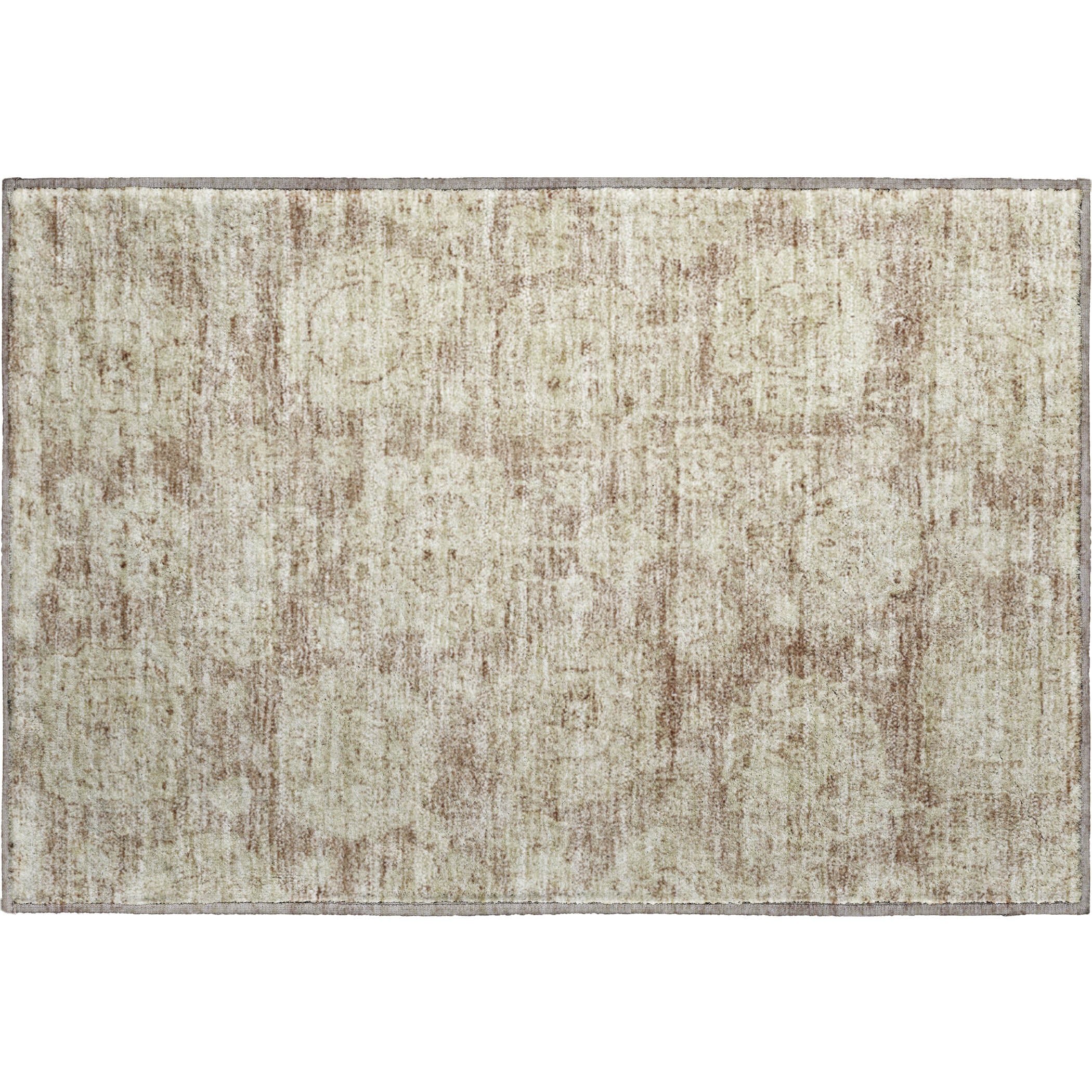 Rome Machine Washable Transitional Mocha Brown Rug 1'8" x 2'6" #shape_Rectangle