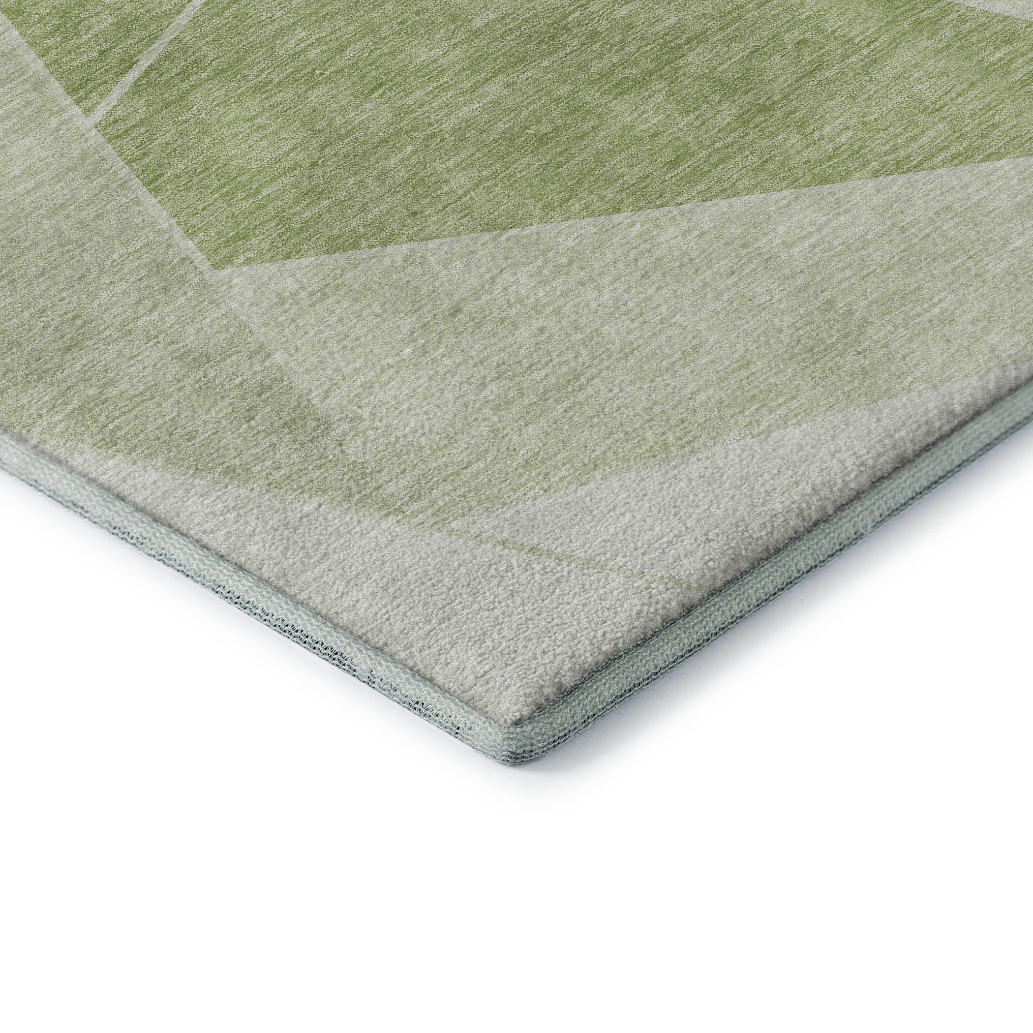 Mdina Machine Washable Transitional Aloe Green Rug 1'8" x 2'6" #shape_Rectangle