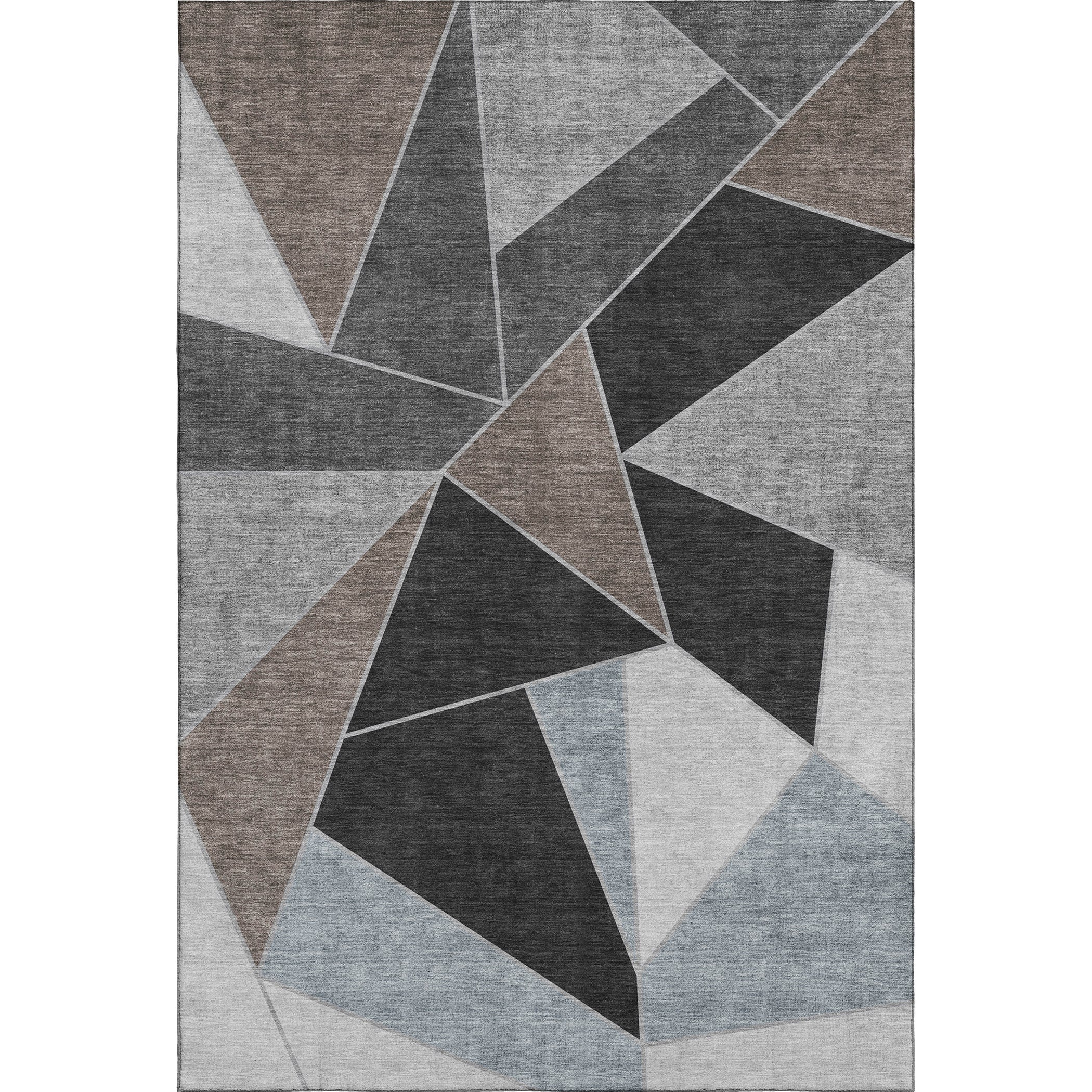 Mdina Machine Washable Transitional Chocolate Brown Rug 2'6" x 3'10" #shape_Rectangle