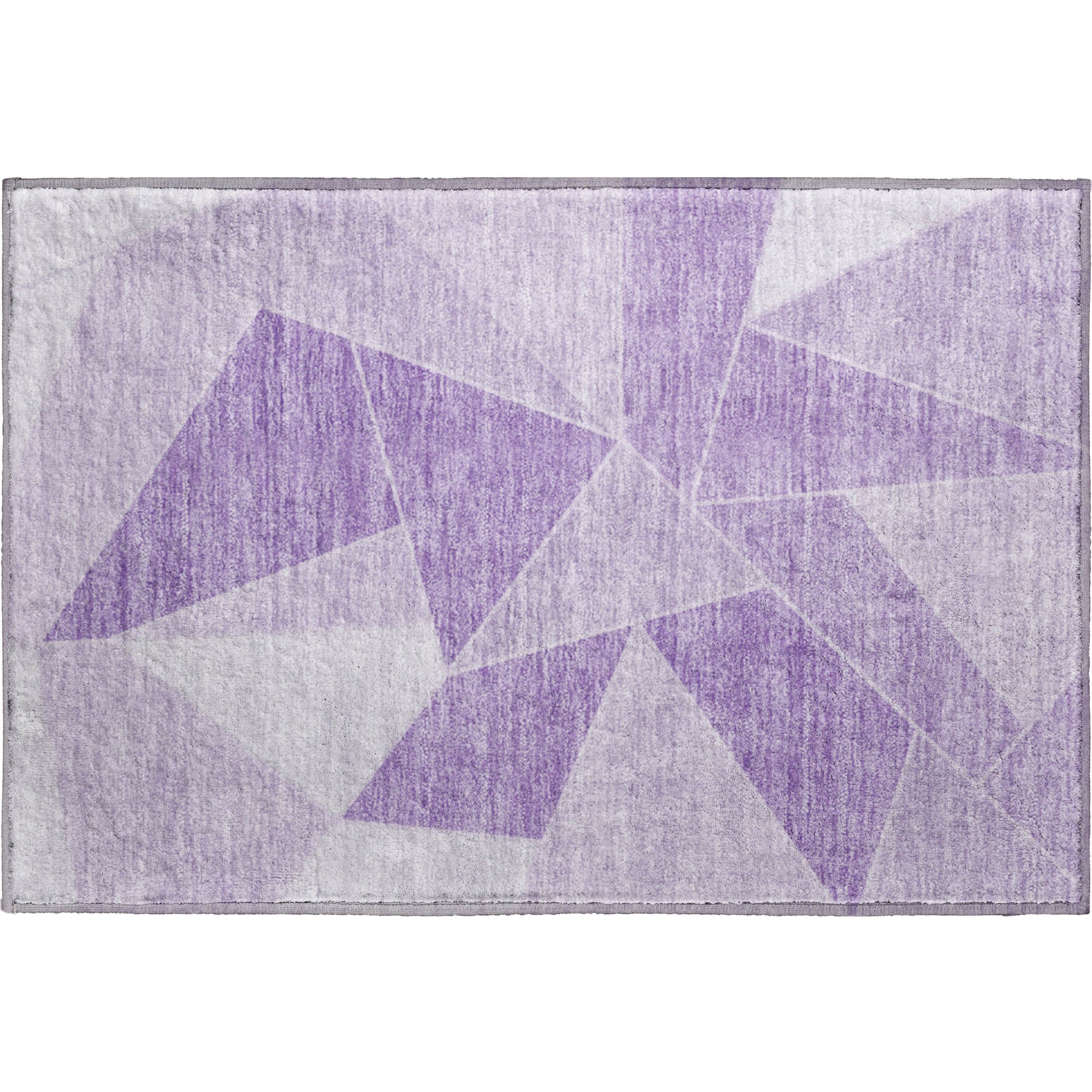 Mdina Machine Washable Transitional Lilac Purple Rug 1'8" x 2'6" #shape_Rectangle
