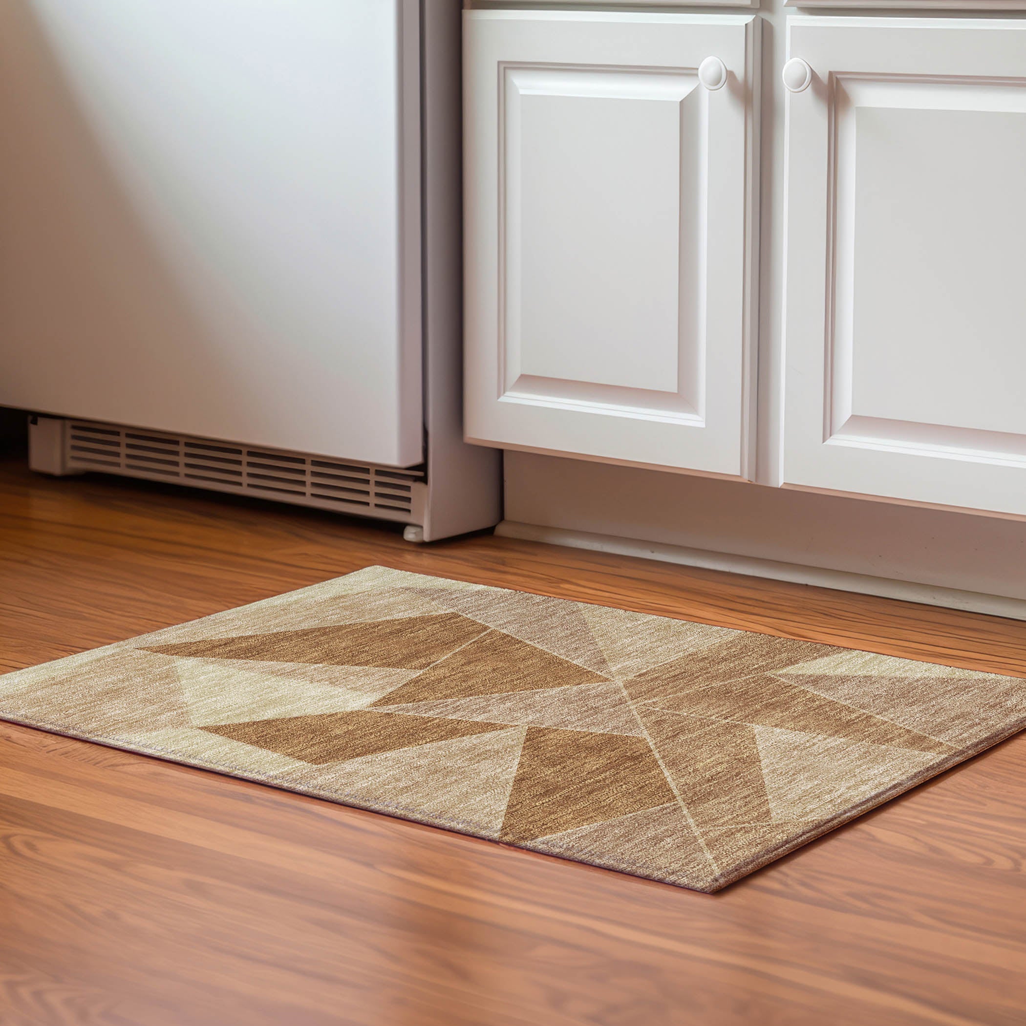 Mdina Machine Washable Transitional Paprika Orange Rug 1'8" x 2'6" #shape_Rectangle