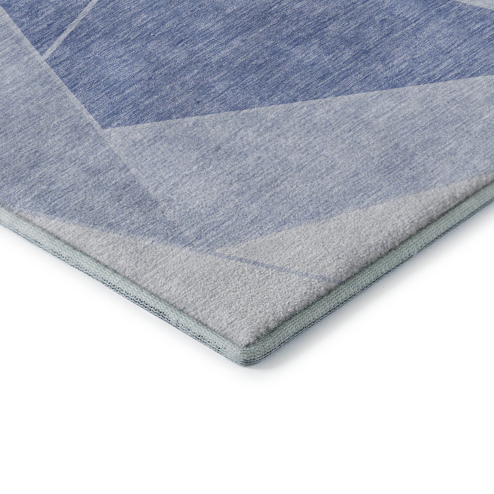 Mdina Machine Washable Transitional Sky Blue Rug 1'8" x 2'6" #shape_Rectangle