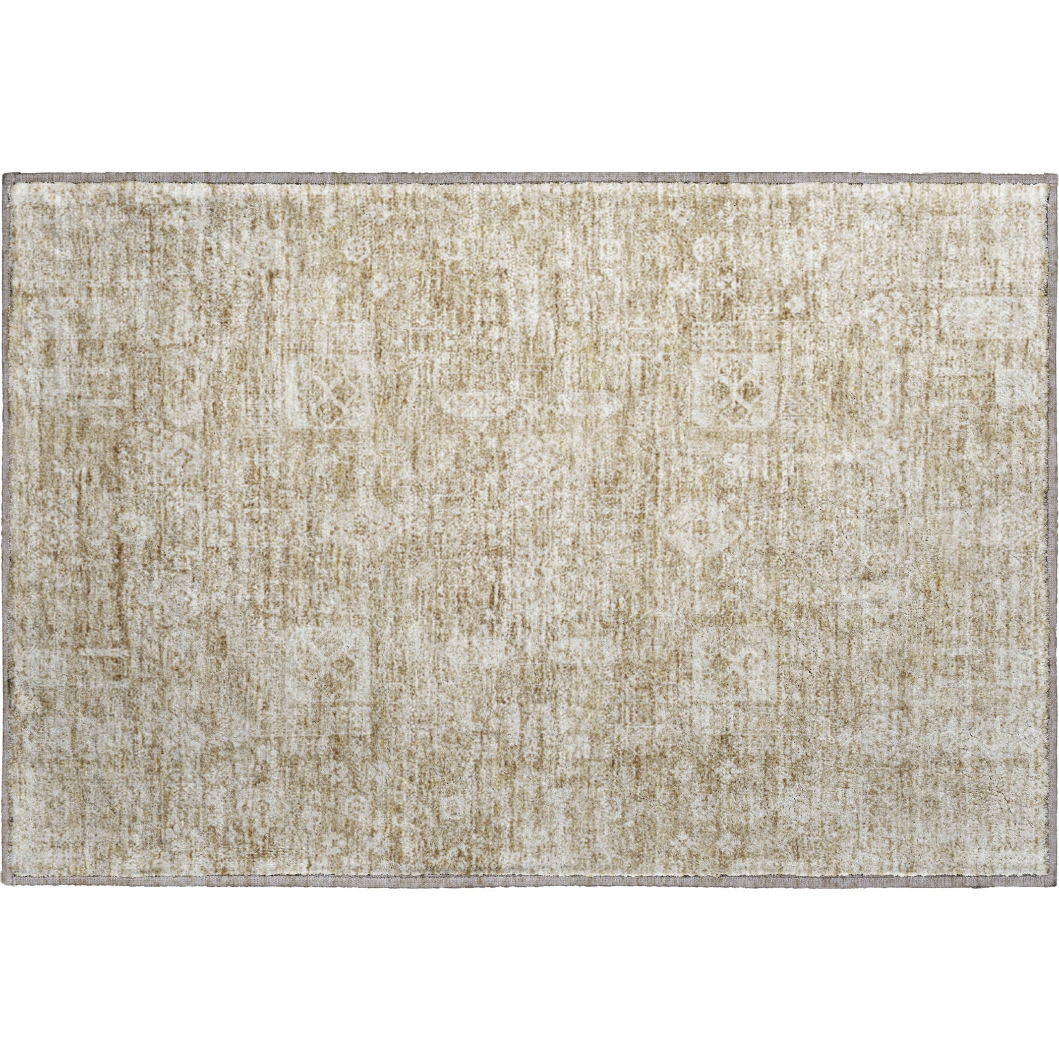 Sintra Machine Washable Transitional Beige Brown Rug 1'8" x 2'6" #shape_Rectangle