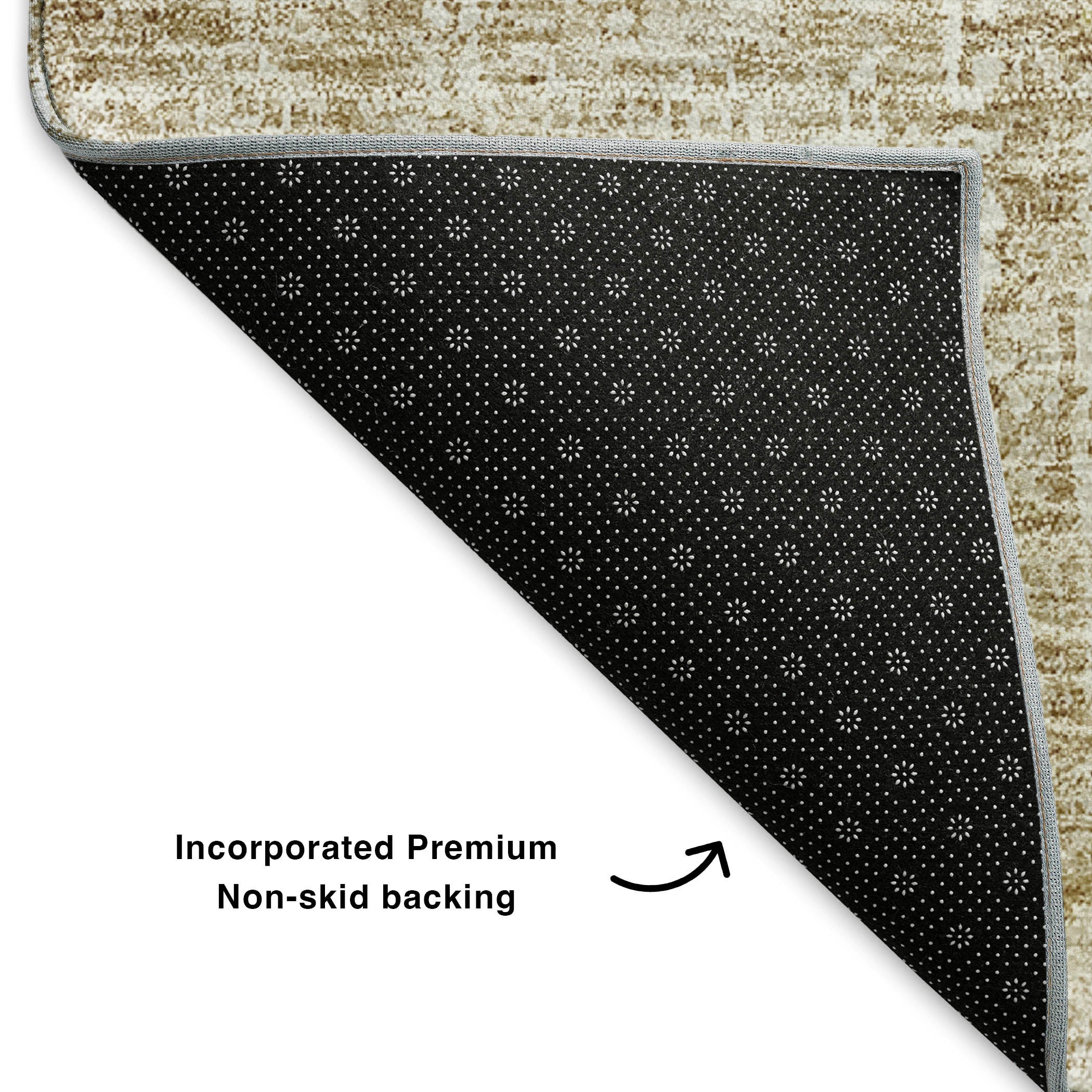 Sintra Machine Washable Transitional Beige Brown Rug 1'8" x 2'6" #shape_Rectangle