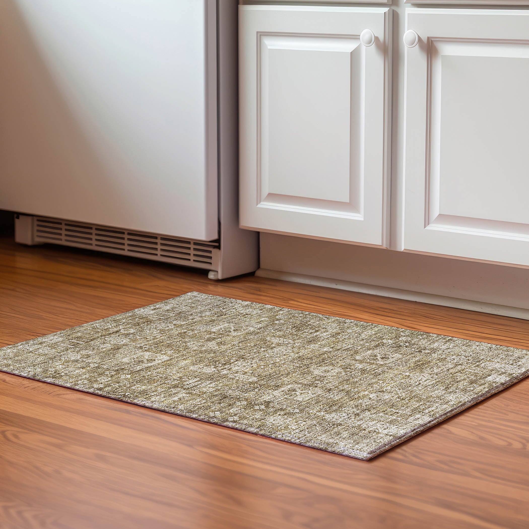 Sintra Machine Washable Transitional Brown Rug 1'8" x 2'6" #shape_Rectangle