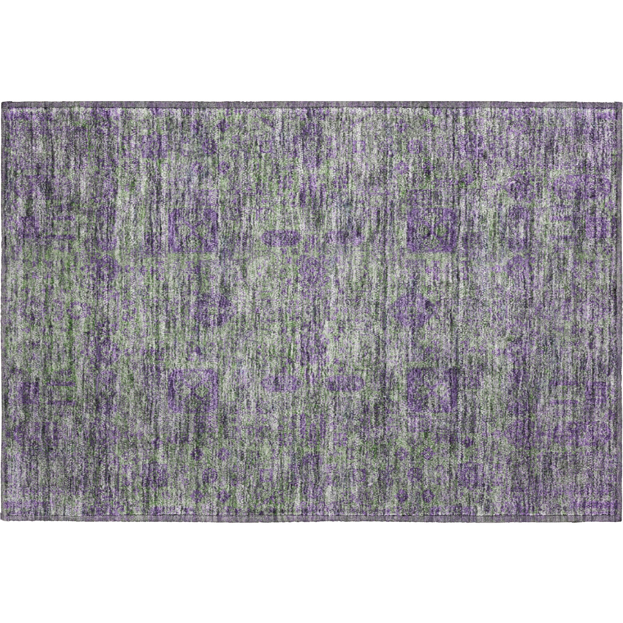 Sintra Machine Washable Transitional Fern Green Rug 1'8" x 2'6" #shape_Rectangle