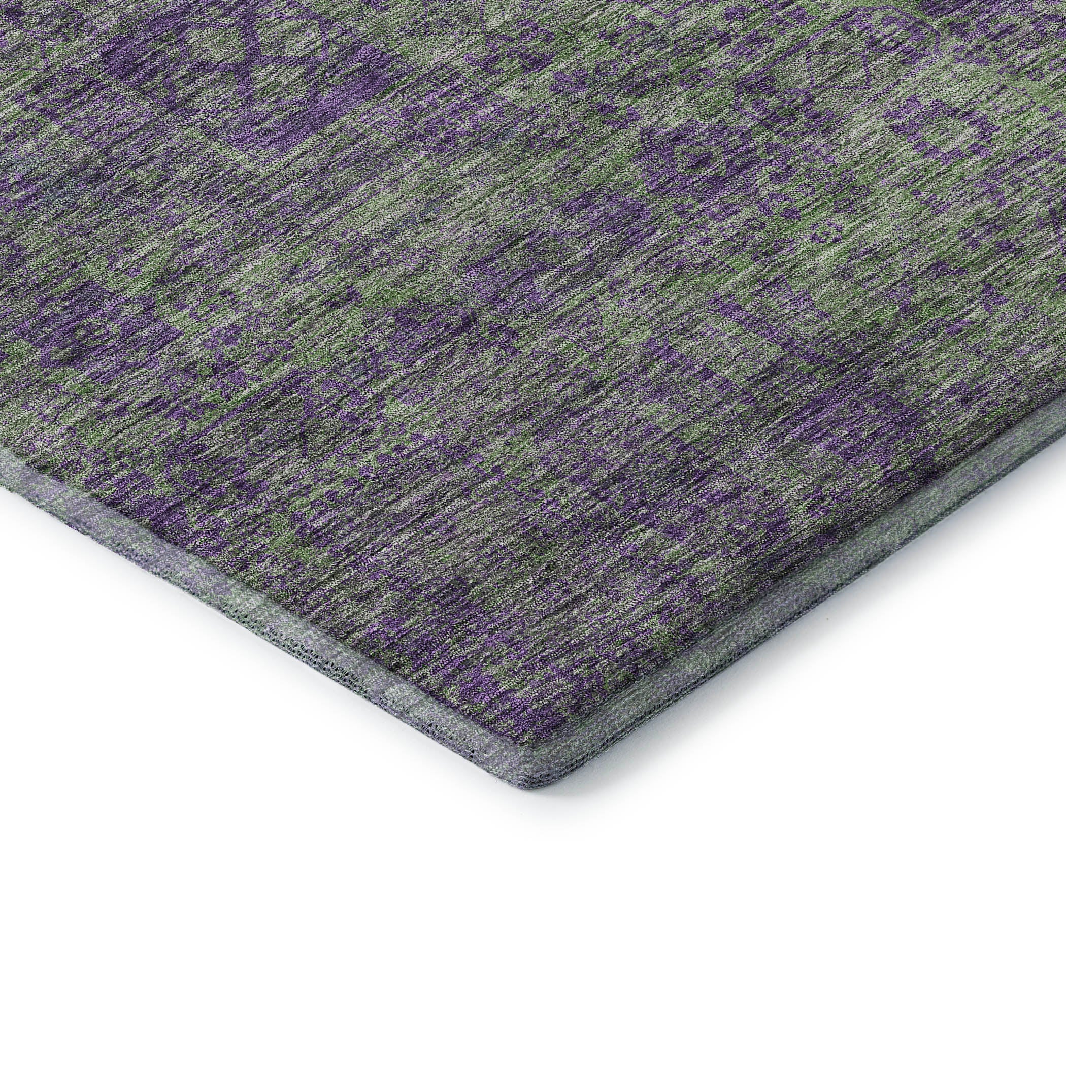 Sintra Machine Washable Transitional Fern Green Rug 1'8" x 2'6" #shape_Rectangle