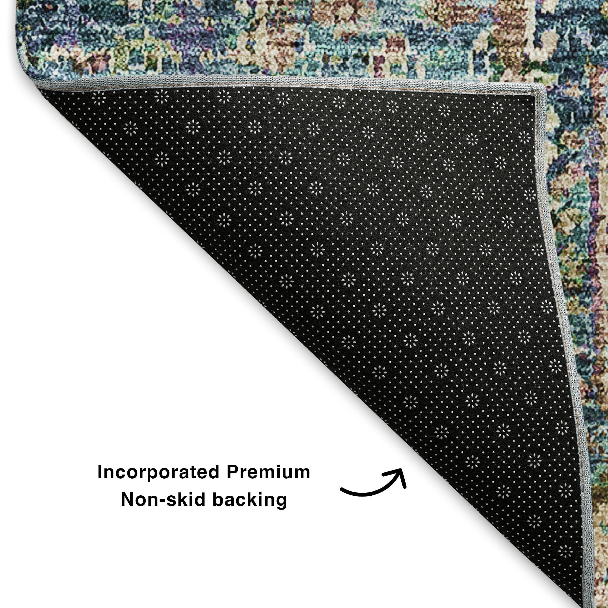 Sintra Machine Washable Transitional Green Rug 1'8" x 2'6" #shape_Rectangle