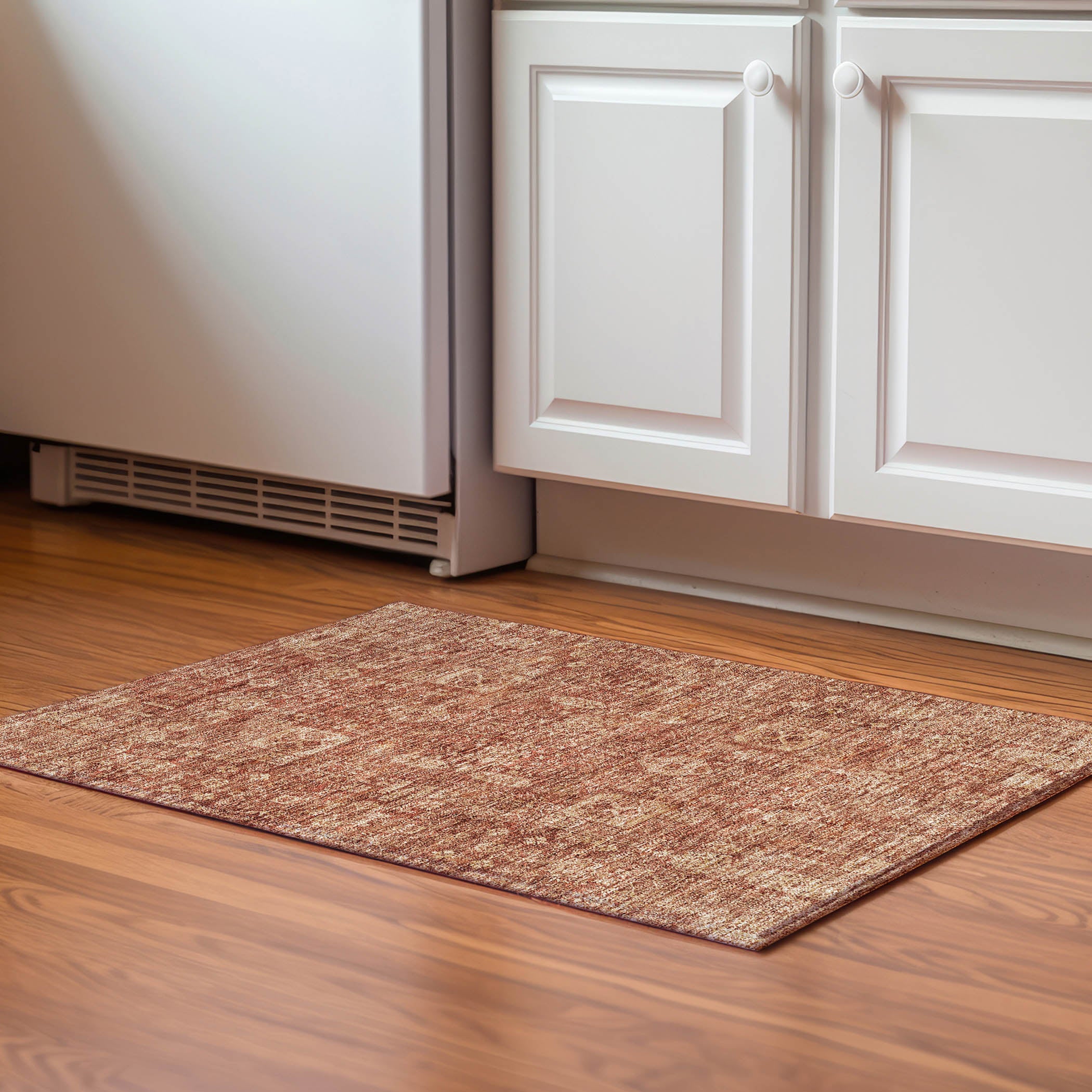 Sintra Machine Washable Transitional Paprika Orange Rug 1'8" x 2'6" #shape_Rectangle