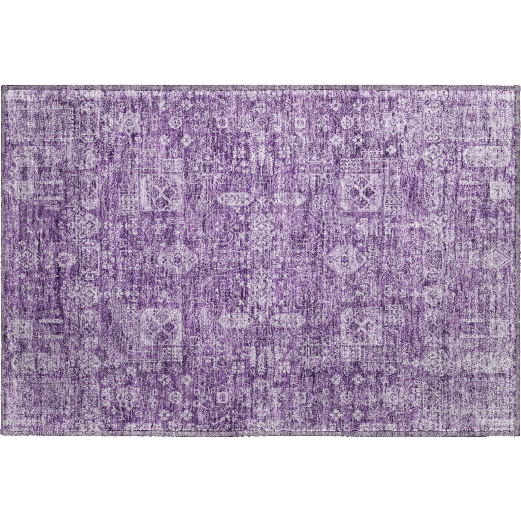 Sintra Machine Washable Transitional Purple Rug 1'8" x 2'6" #shape_Rectangle