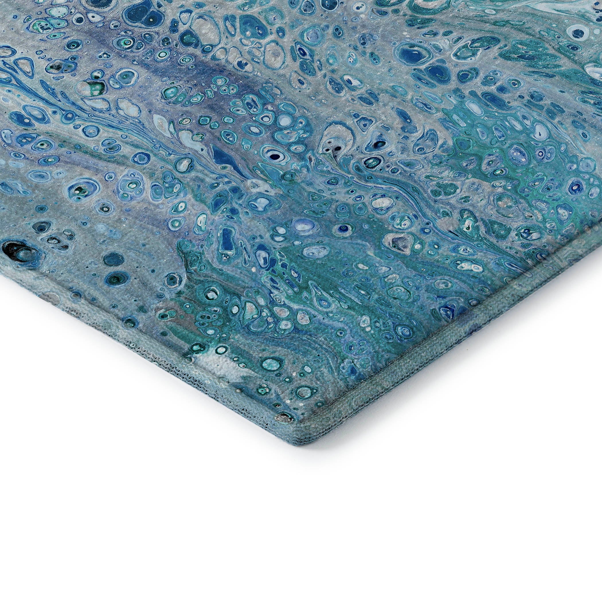 Cartagena Machine Washable Contemporary Shoreline Blue Rug 1'8" x 2'6" #shape_Rectangle