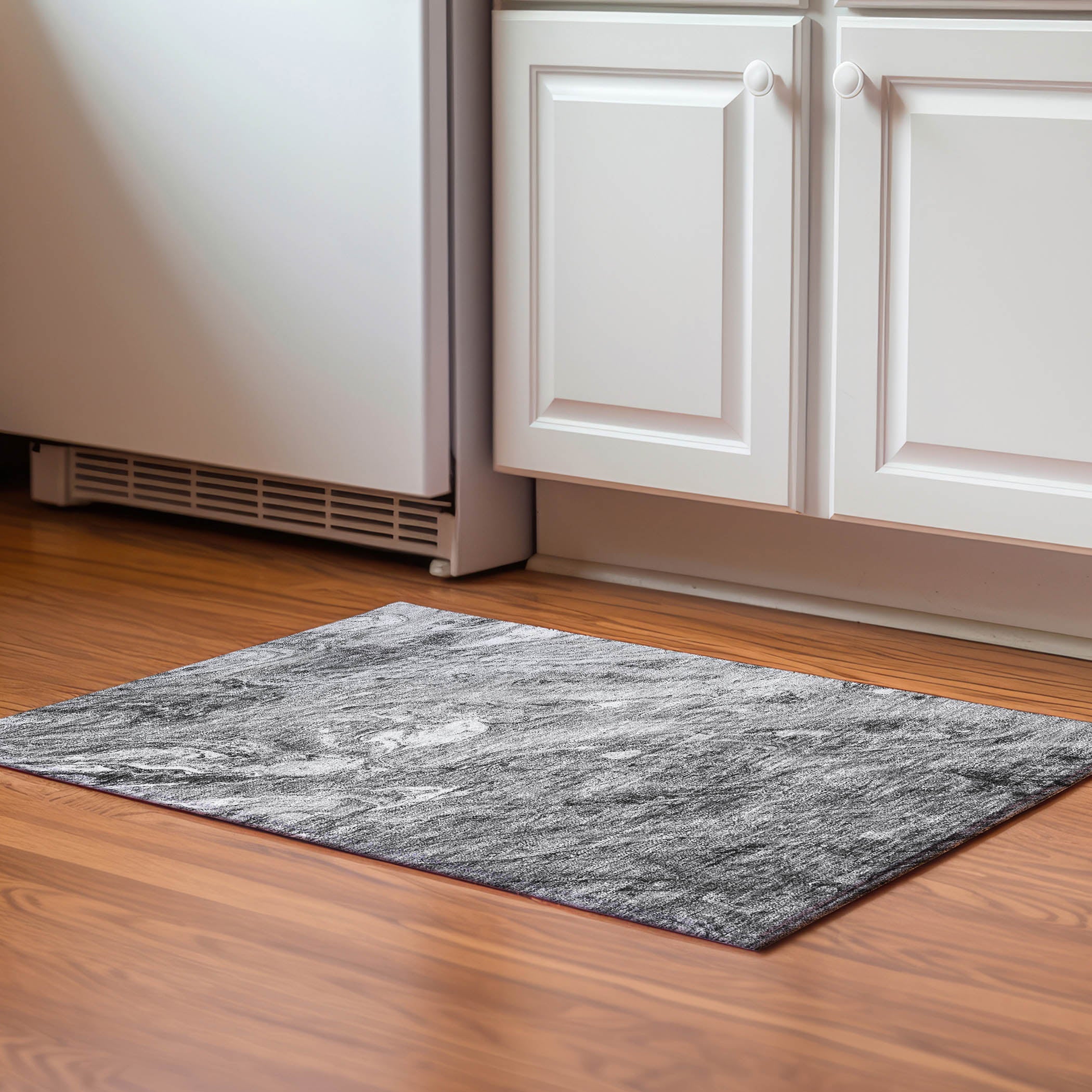 Kyoto Machine Washable Transitional Gray Rug 1'8" x 2'6" #shape_Rectangle