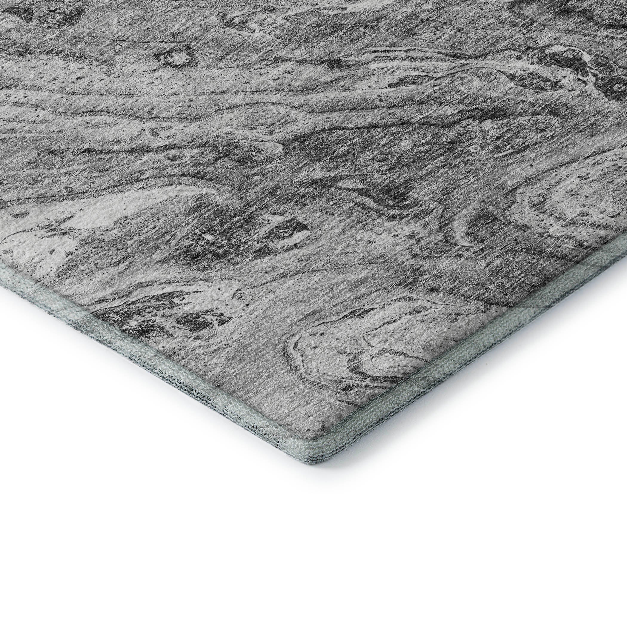 Kyoto Machine Washable Transitional Gray Rug 1'8" x 2'6" #shape_Rectangle