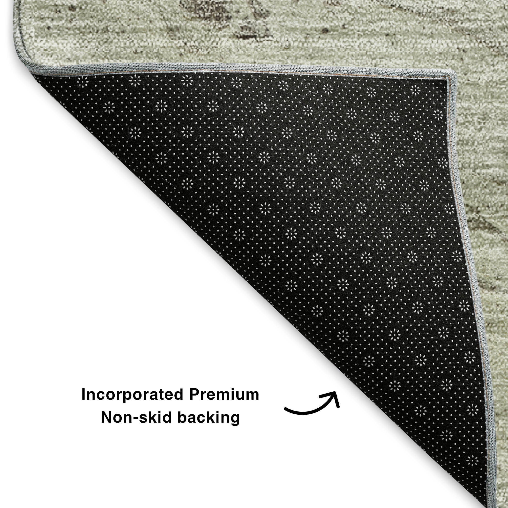 Kyoto Machine Washable Transitional Taupe Brown Rug 1'8" x 2'6" #shape_Rectangle