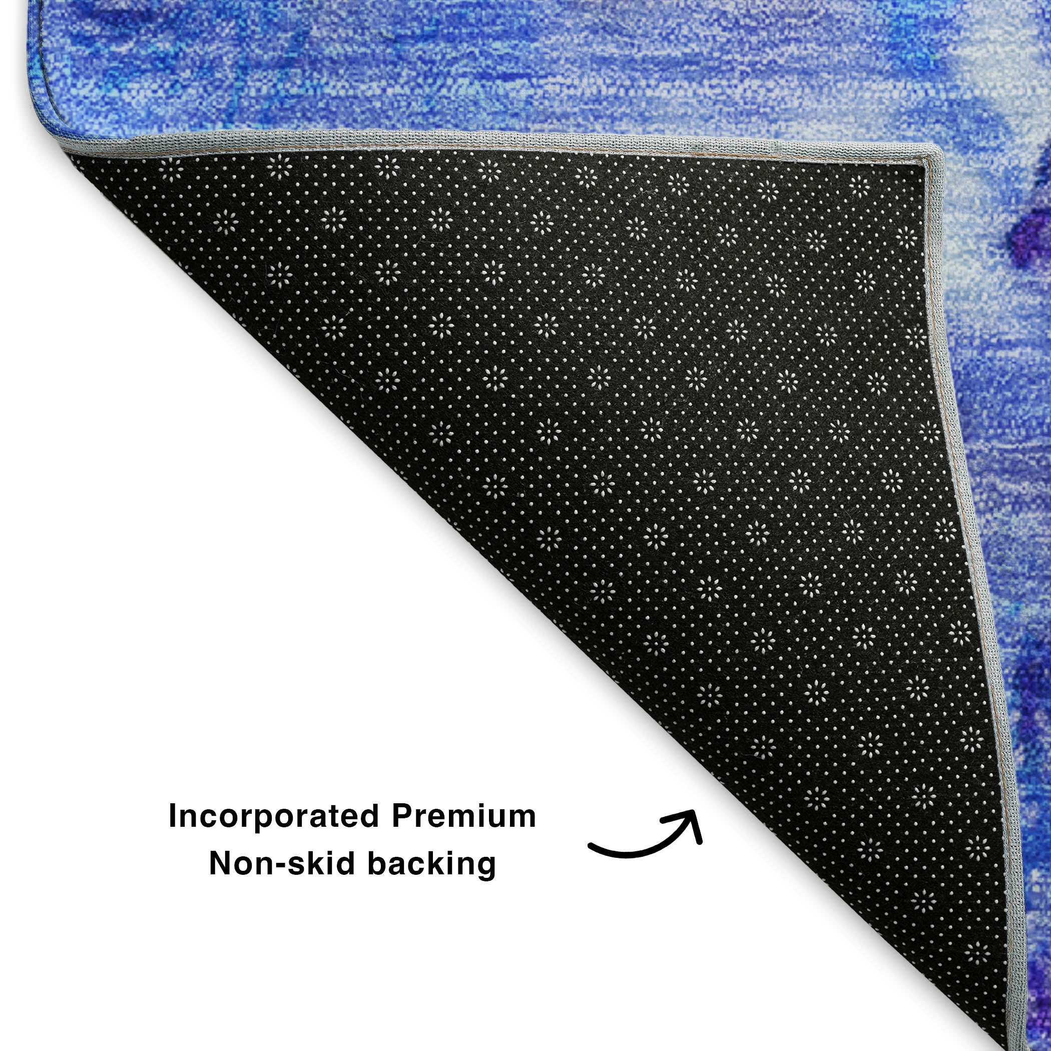 Colombo Machine Washable Transitional Blue Rug 1'8" x 2'6" #shape_Rectangle