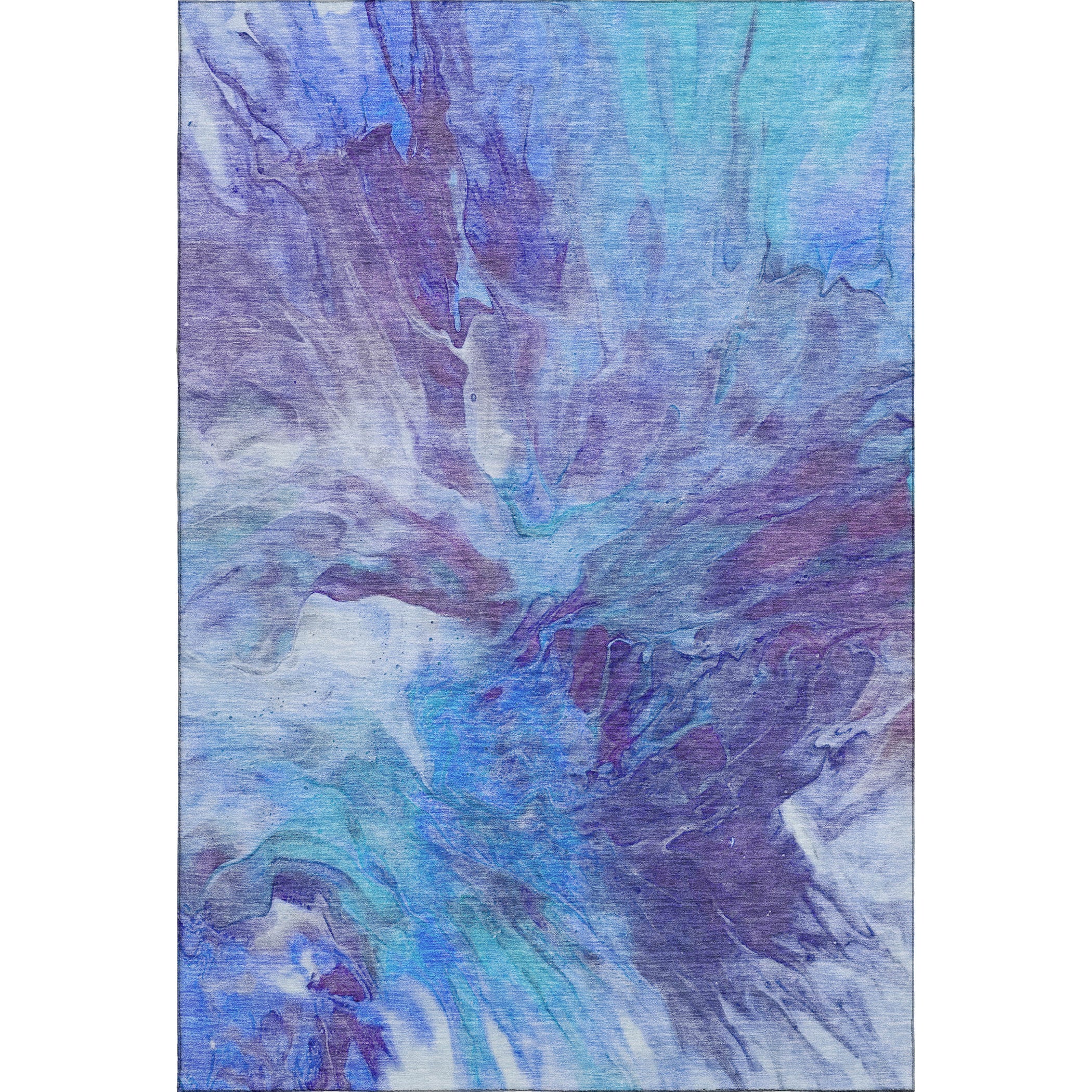 Colombo Machine Washable Transitional Blue Rug 2'6" x 3'10" #shape_Rectangle