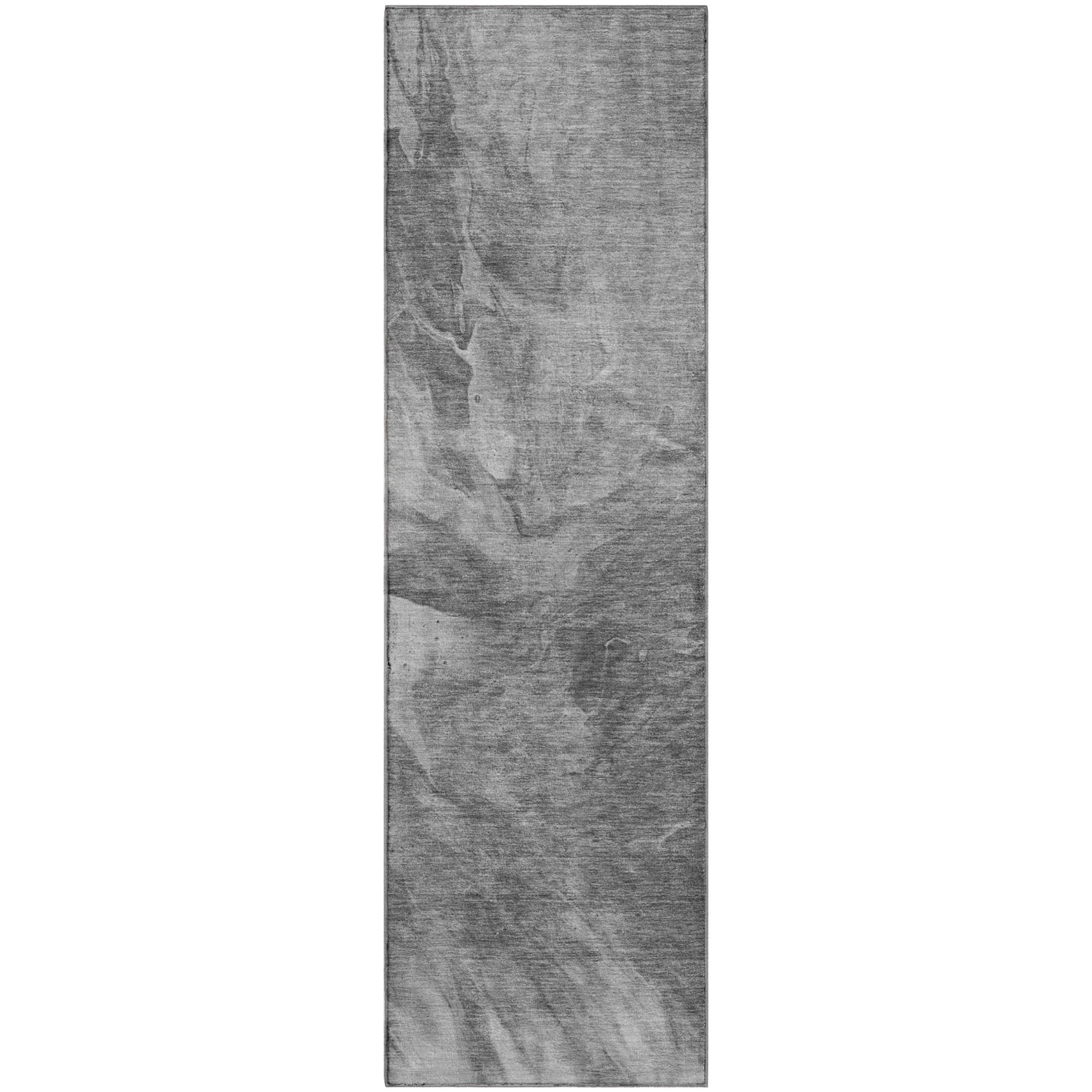 Colombo Machine Washable Transitional Gray Rug 2'3" x 7'6" #shape_Runner