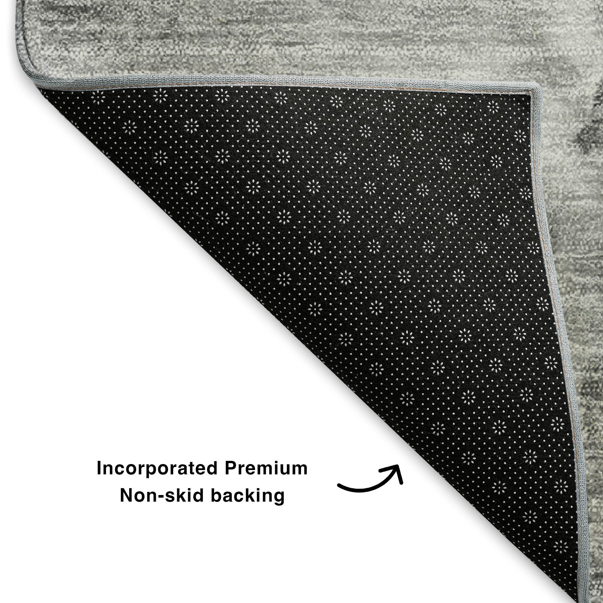 Colombo Machine Washable Transitional Gray Rug 1'8" x 2'6" #shape_Rectangle