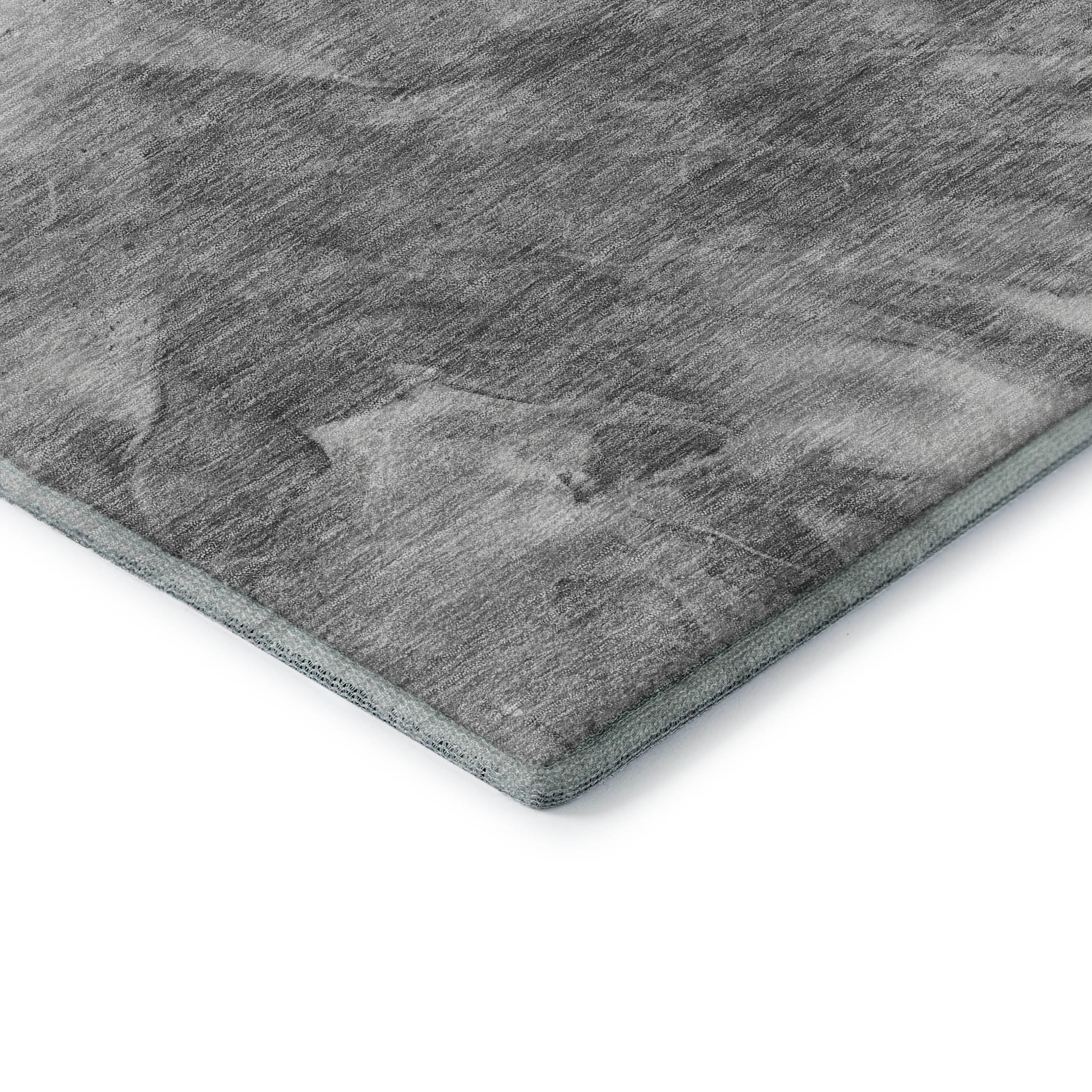 Colombo Machine Washable Transitional Gray Rug 1'8" x 2'6" #shape_Rectangle