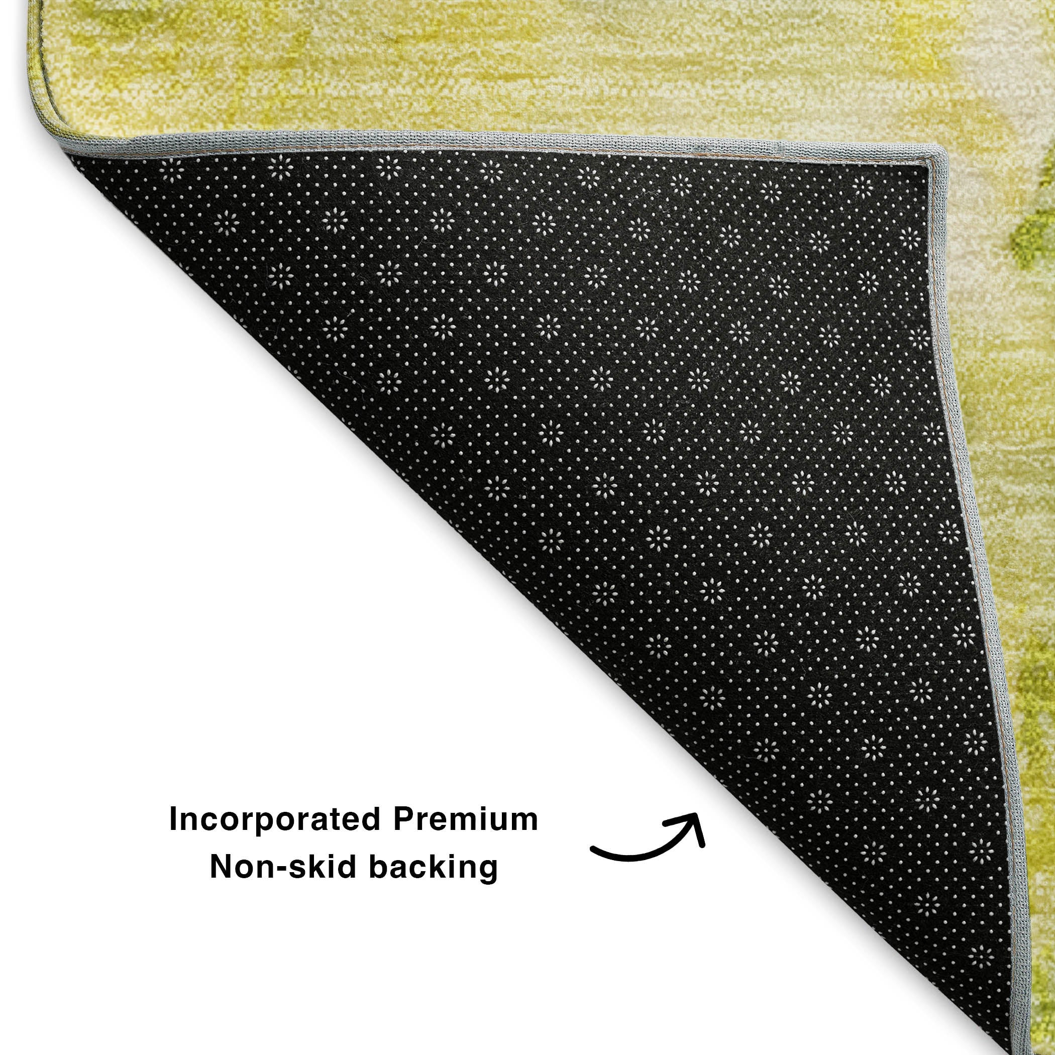 Colombo Machine Washable Transitional Green Rug 1'8" x 2'6" #shape_Rectangle
