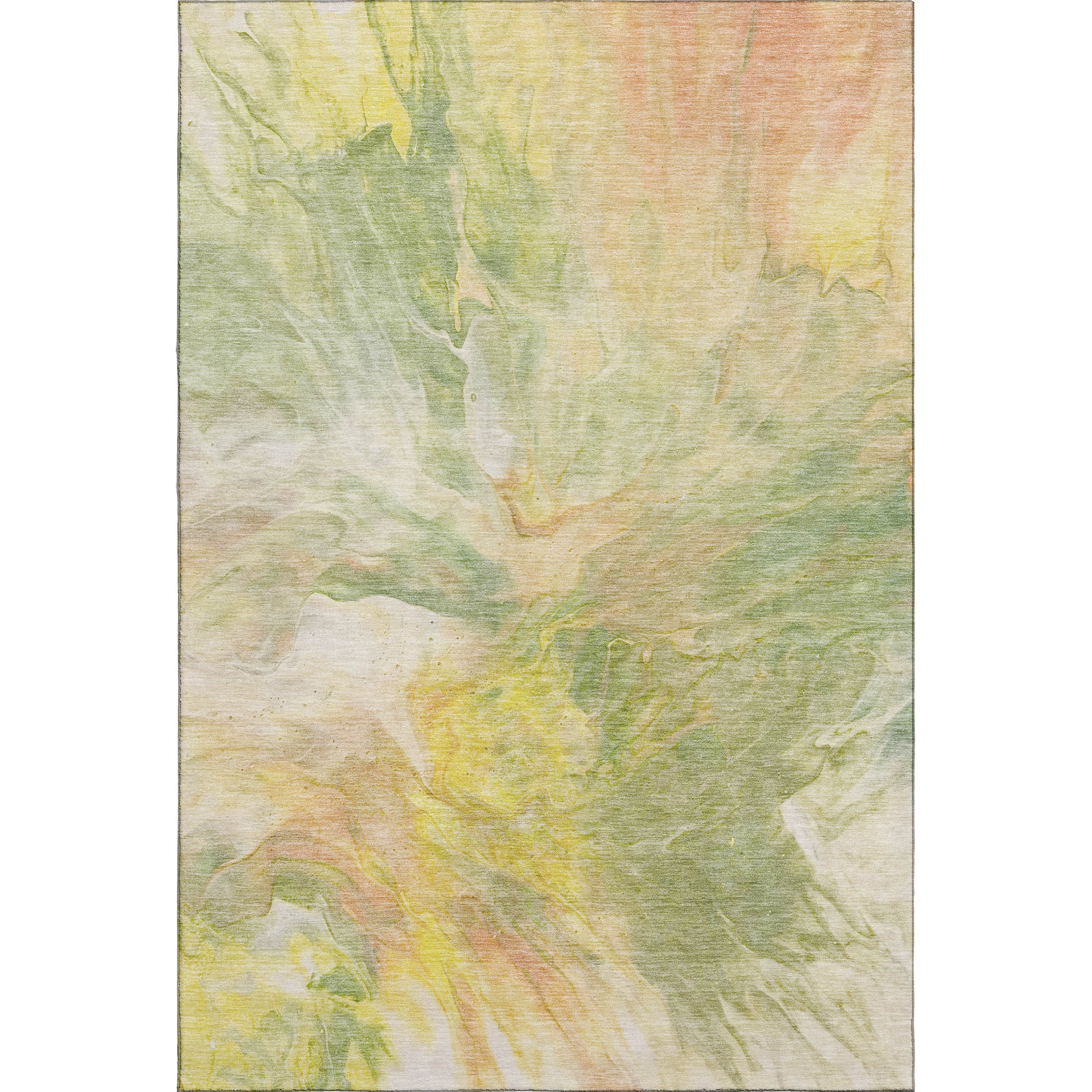 Colombo Machine Washable Transitional Green Rug 2'6" x 3'10" #shape_Rectangle
