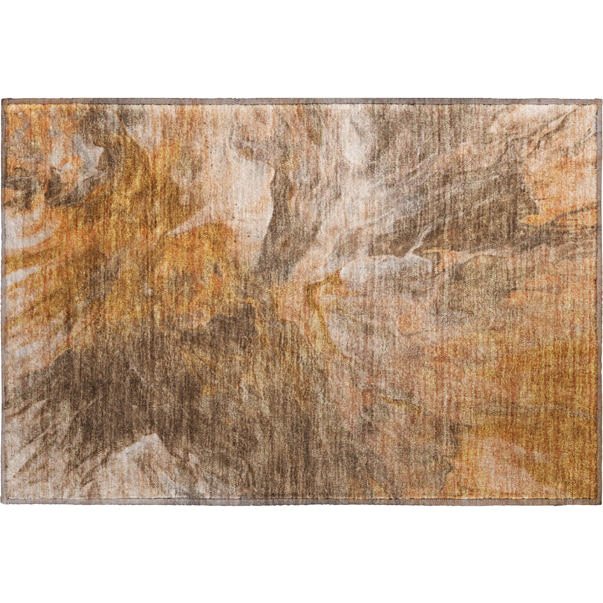 Colombo Machine Washable Transitional Paprika Orange Rug 1'8" x 2'6" #shape_Rectangle