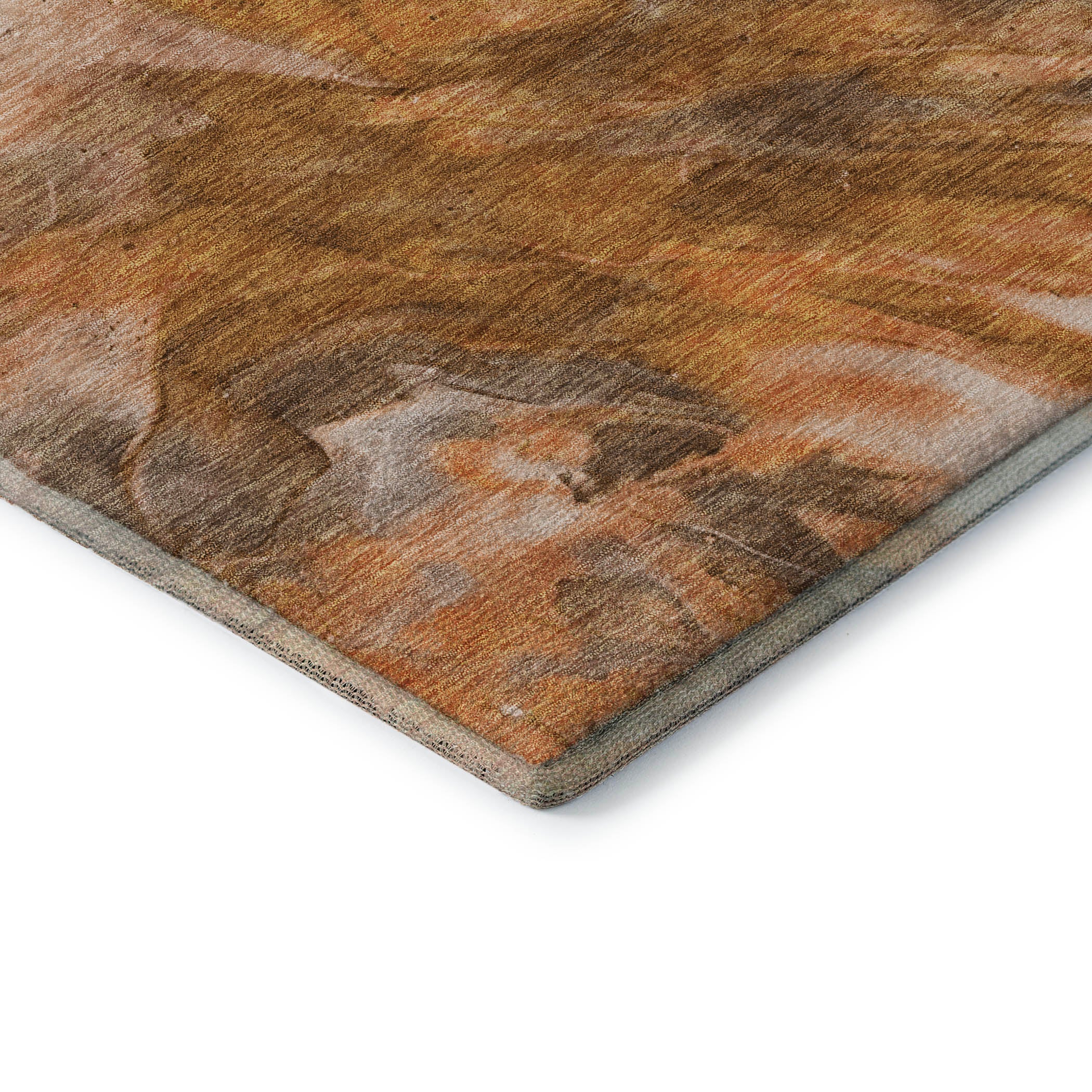Colombo Machine Washable Transitional Paprika Orange Rug 1'8" x 2'6" #shape_Rectangle