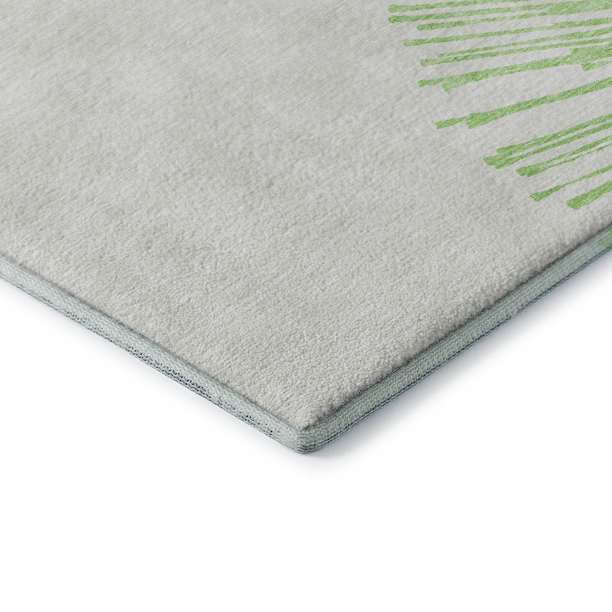 Dubrovnik Machine Washable Transitional Aloe Green Rug 1'8" x 2'6" #shape_Rectangle