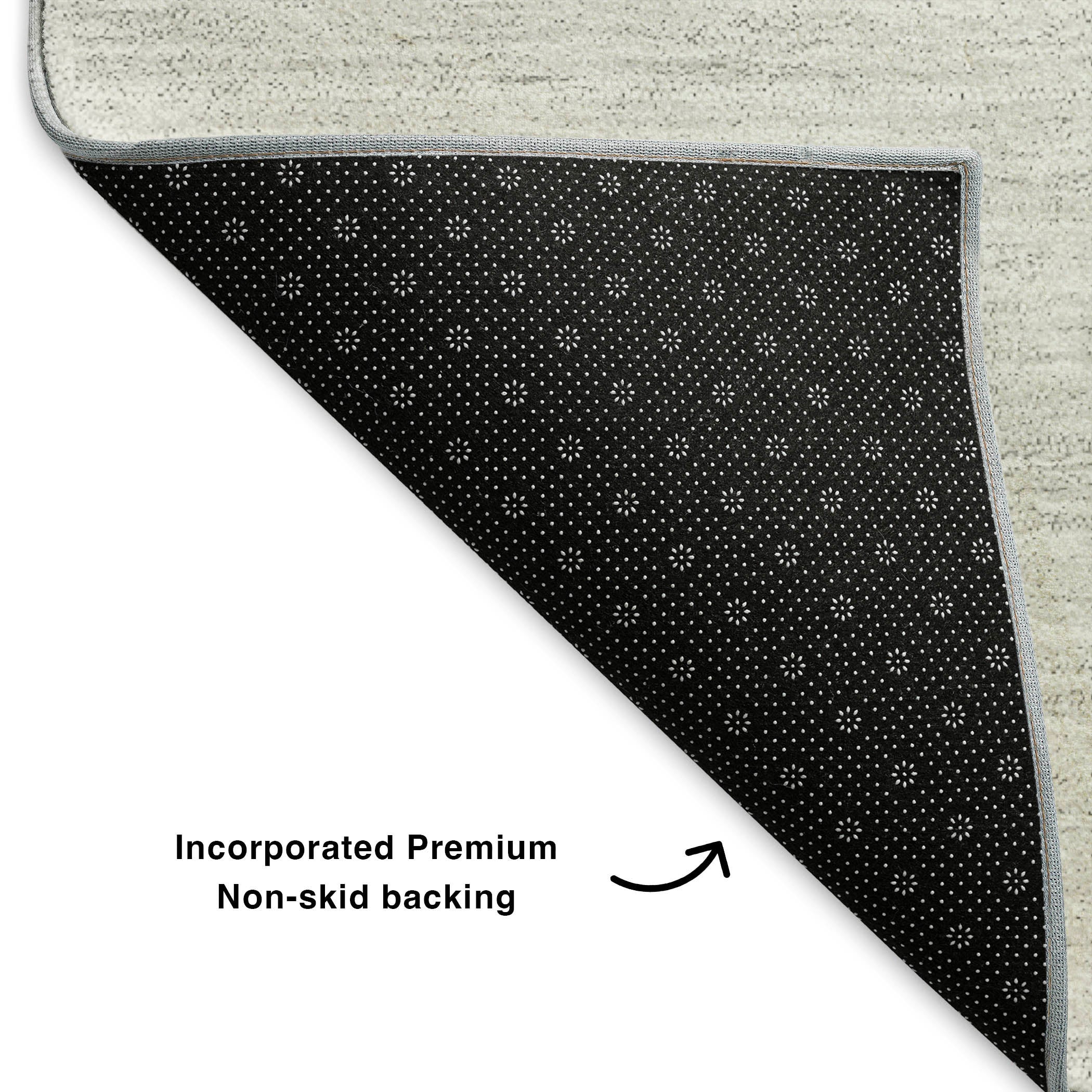 Dubrovnik Machine Washable Transitional Black Rug 1'8" x 2'6" #shape_Rectangle