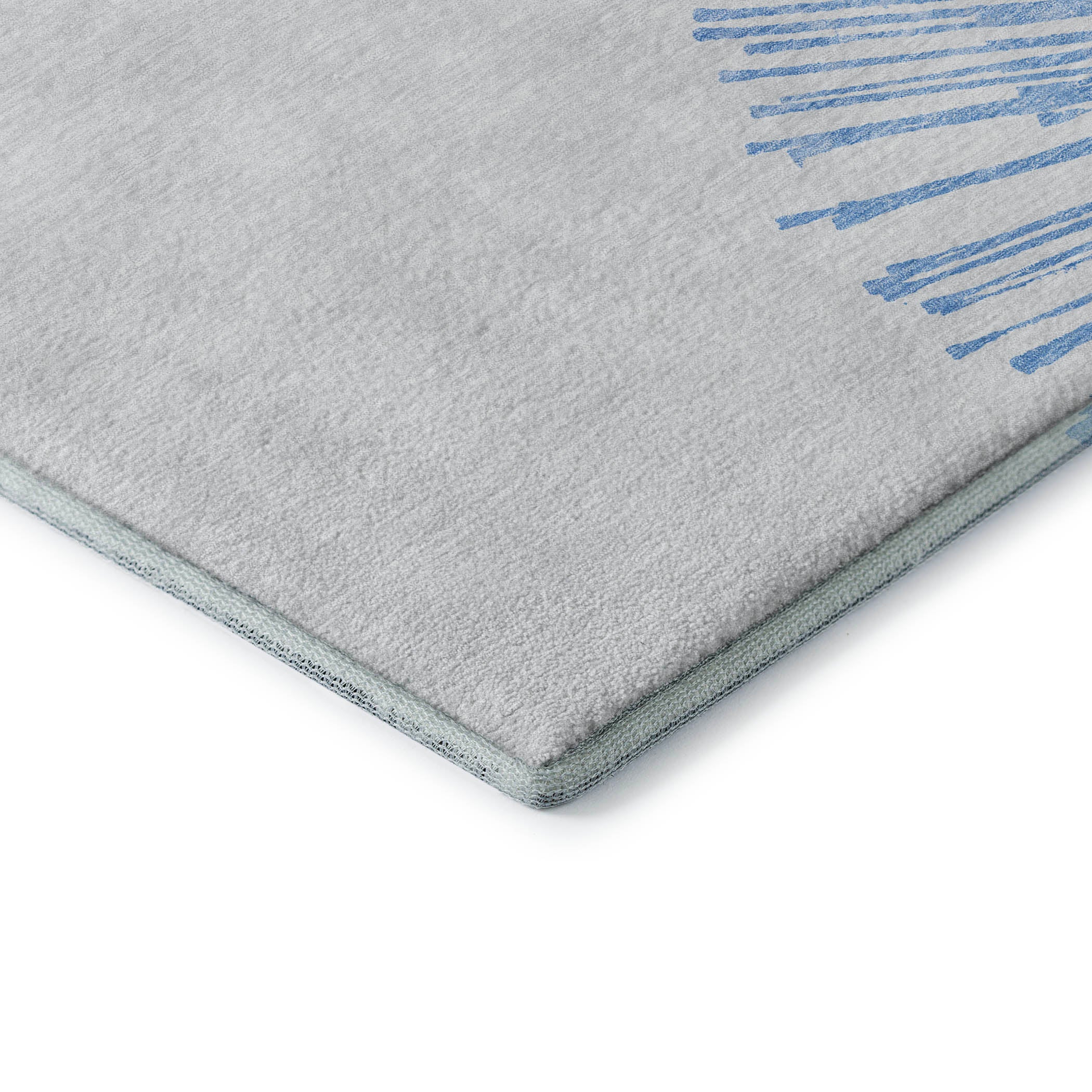 Dubrovnik Machine Washable Transitional Denim Blue Rug 1'8" x 2'6" #shape_Rectangle